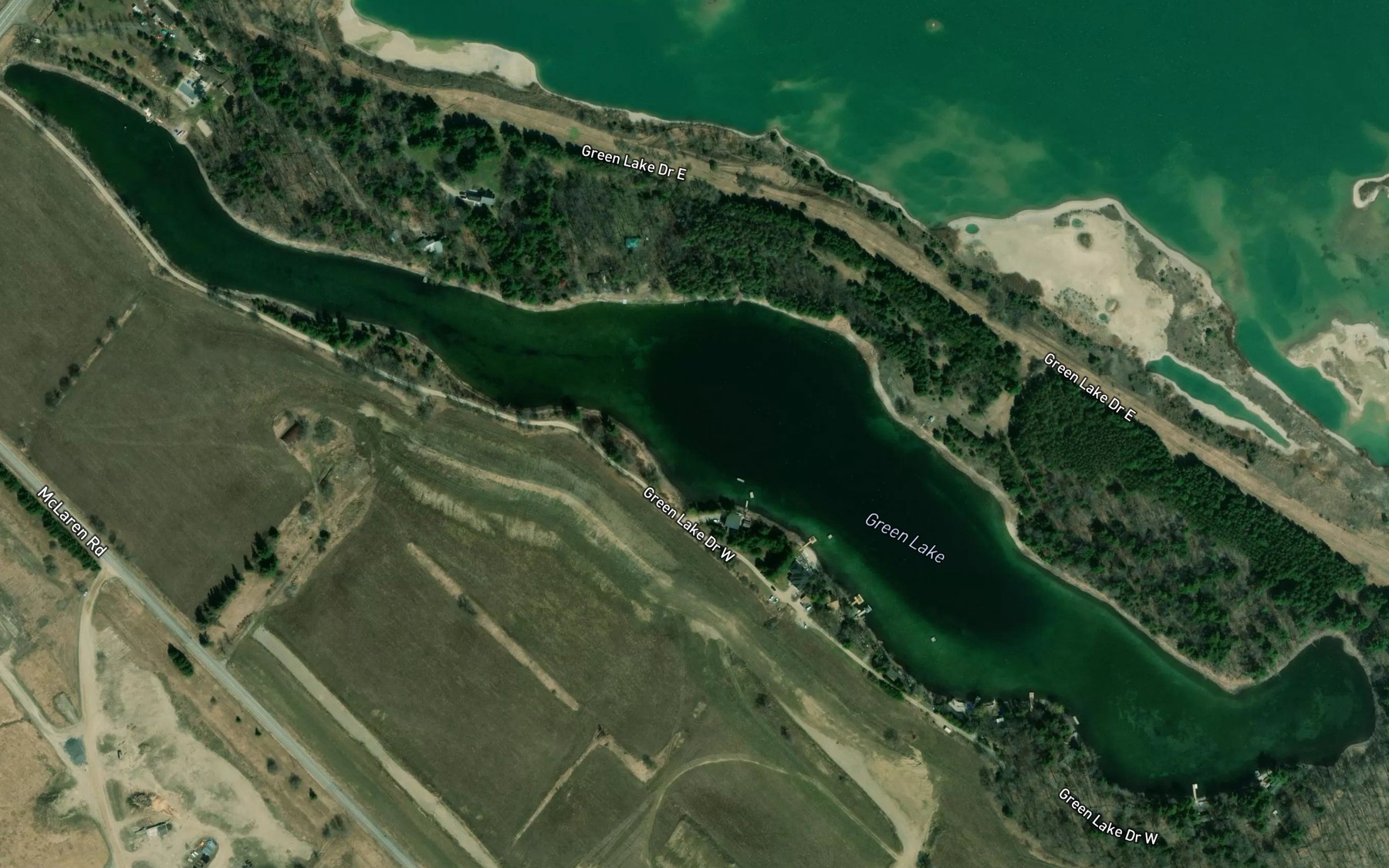 Satellite map of the Green Lake