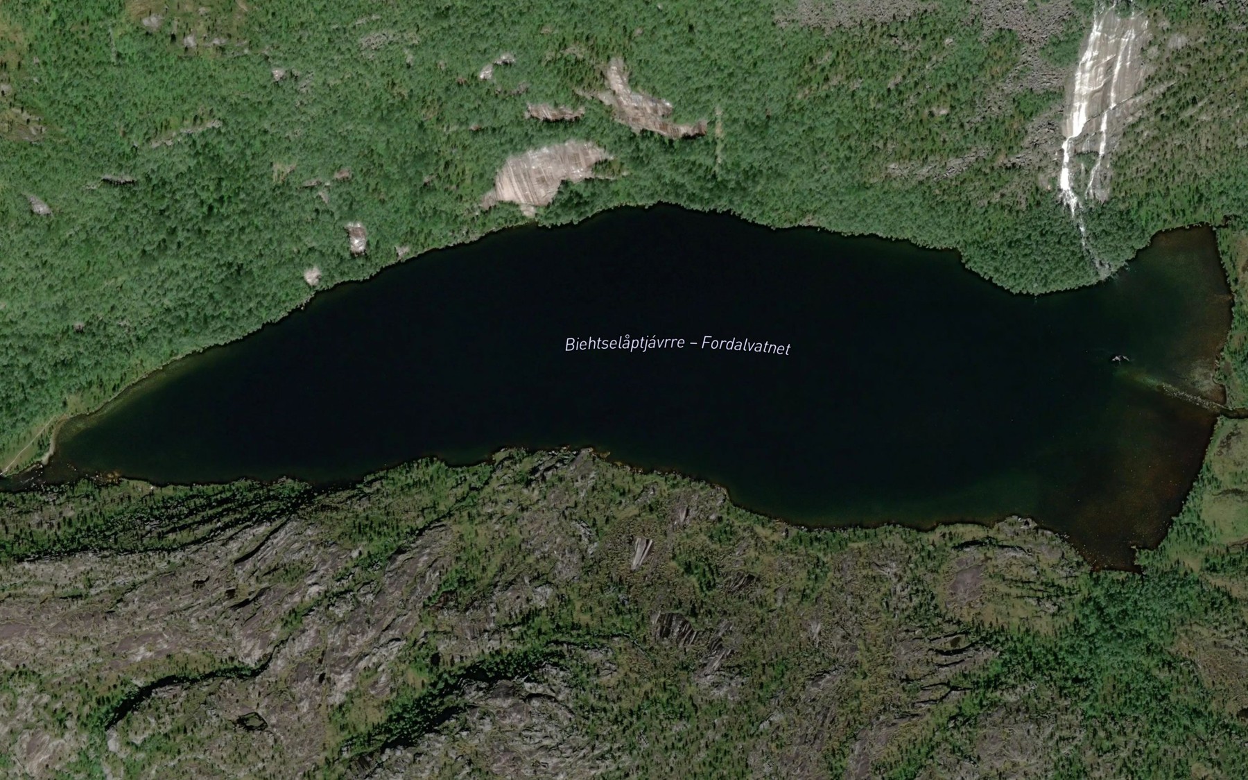 Satellite map of the Beahceloptjavri