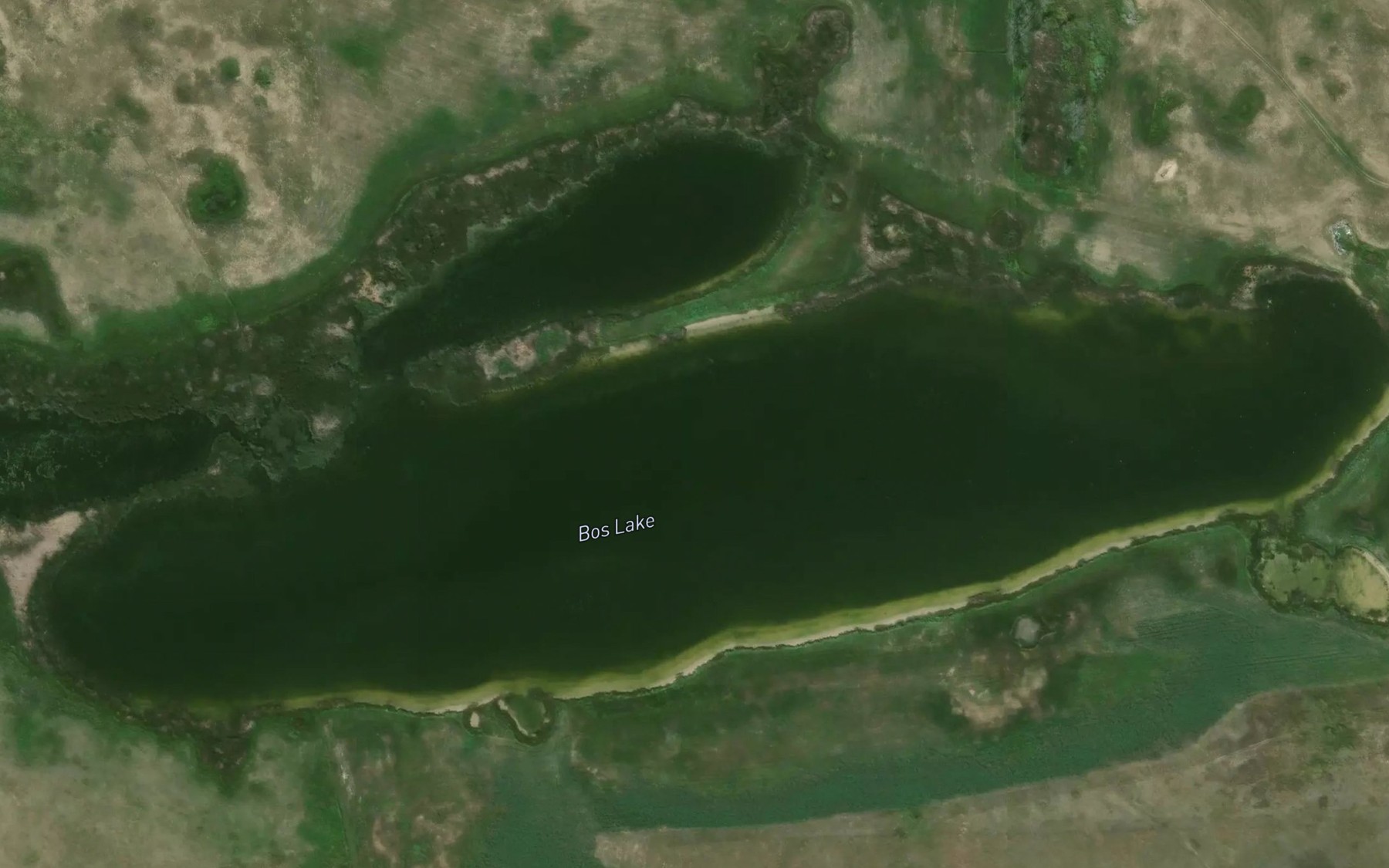 Satellite map of the Bos Lake