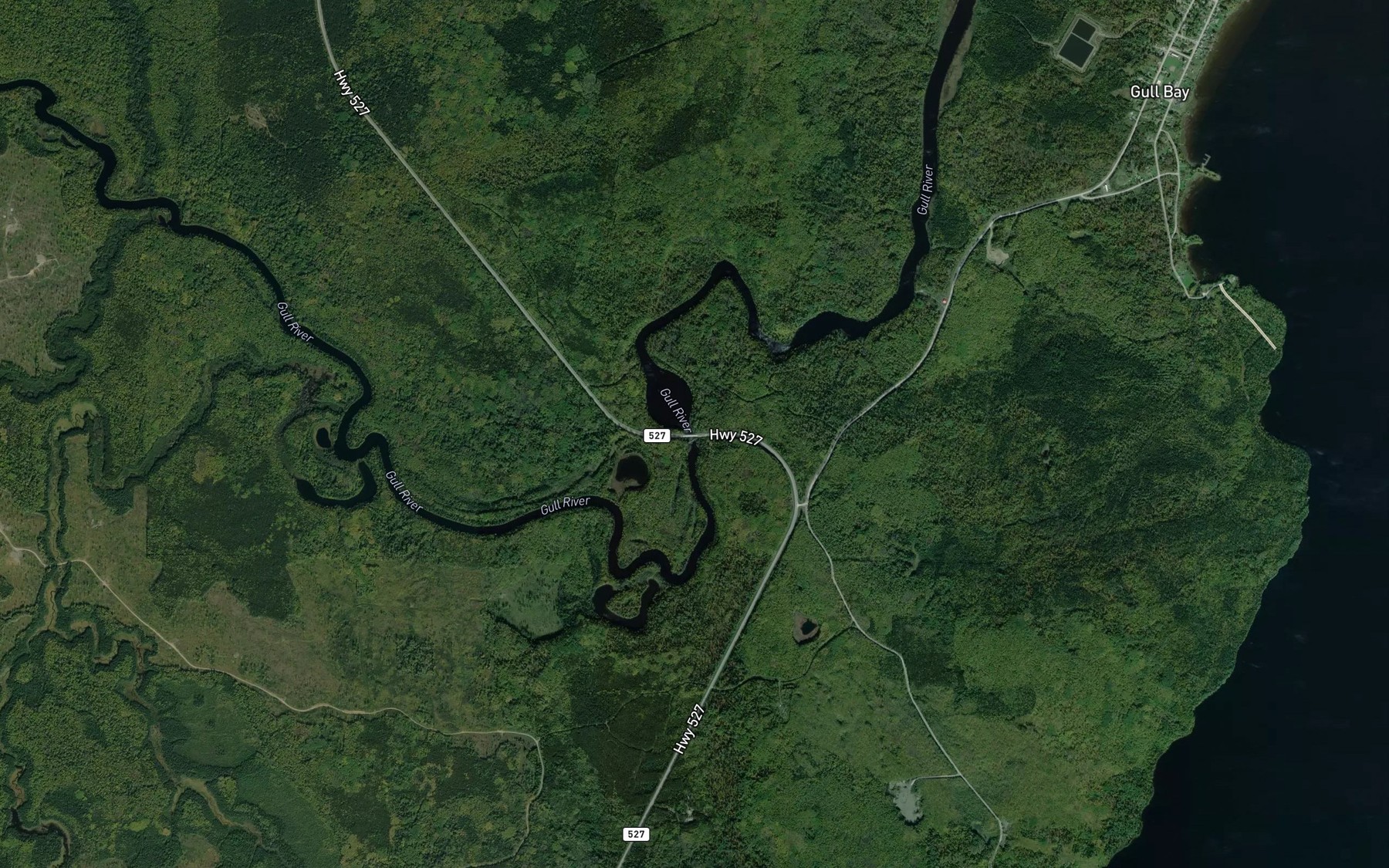 Satellite map of the Deshaamwin Rapids