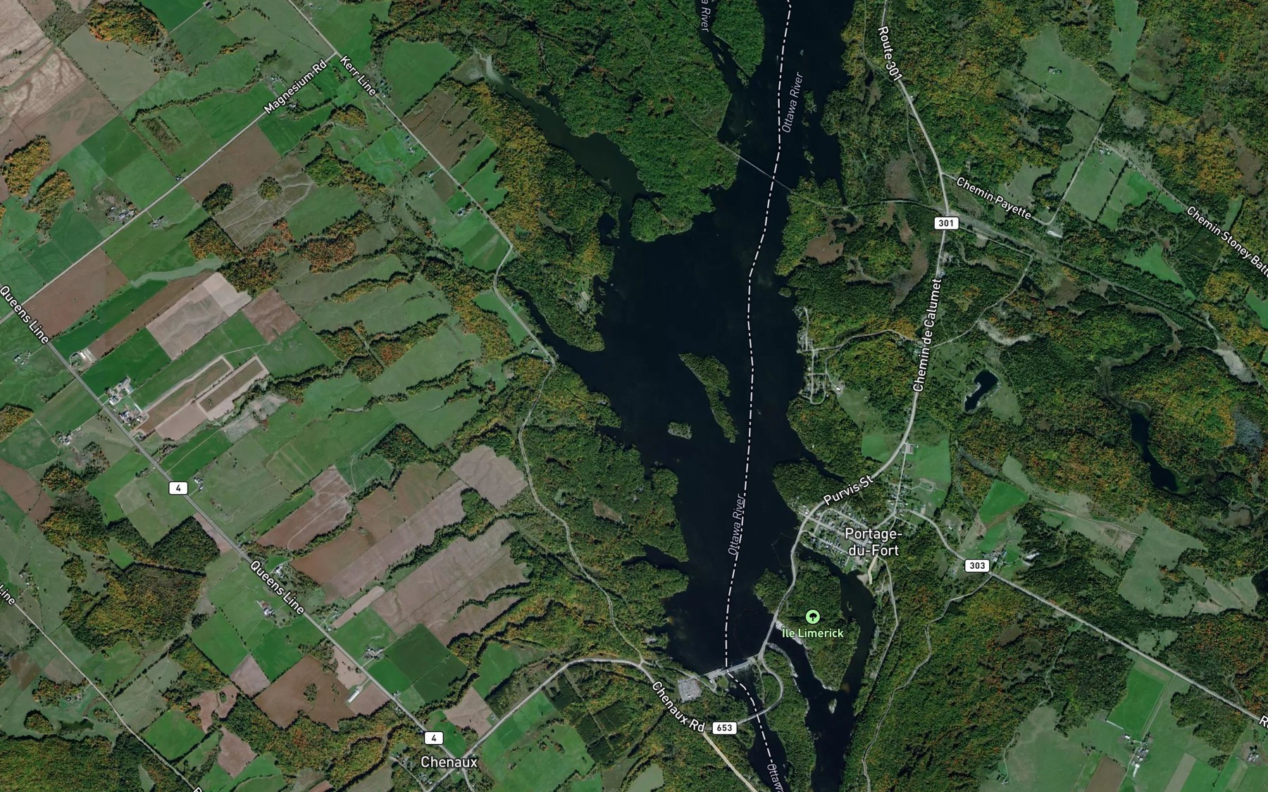 Satellite map of the Dead Bay