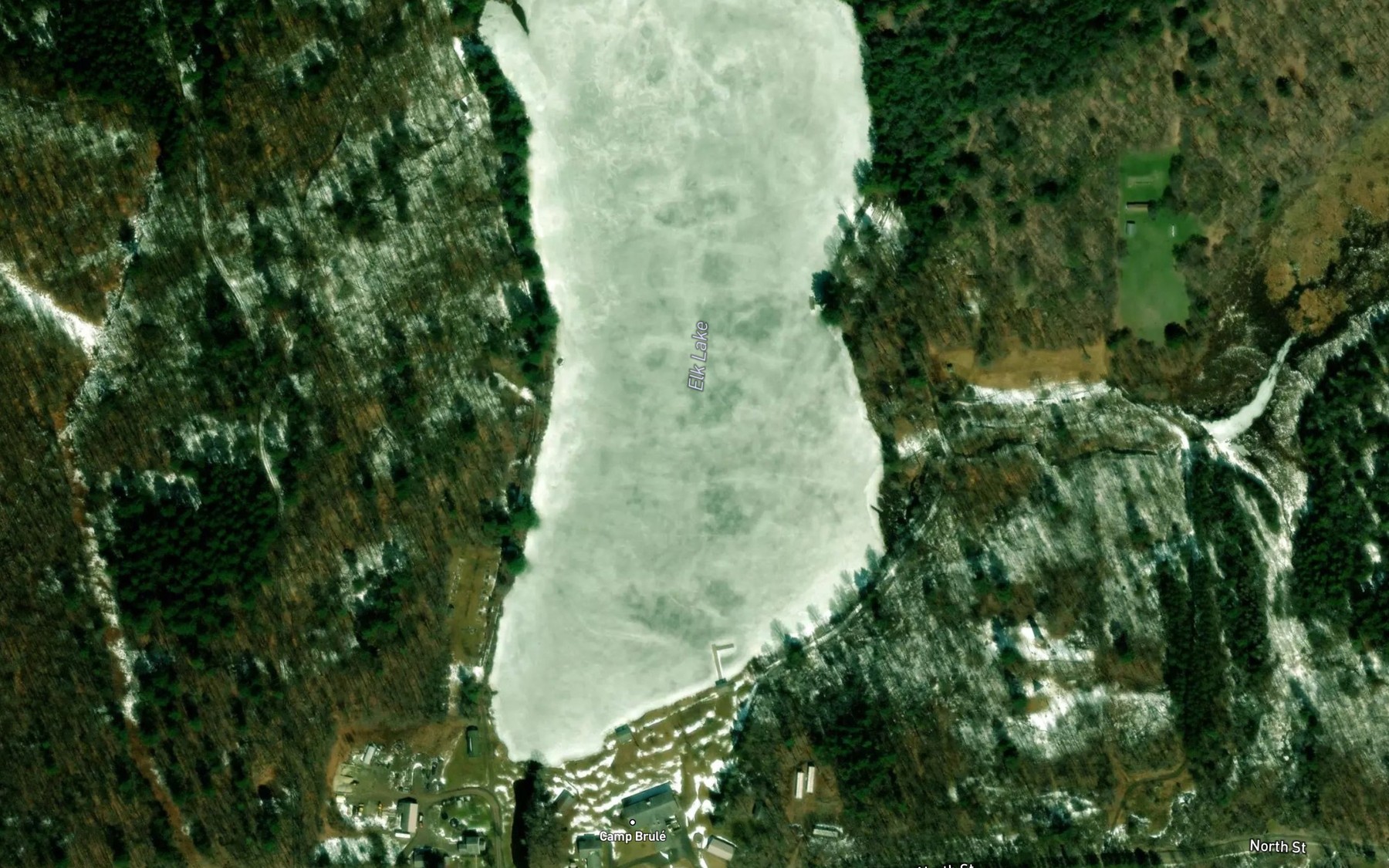 Satellite map of the Elk Lake
