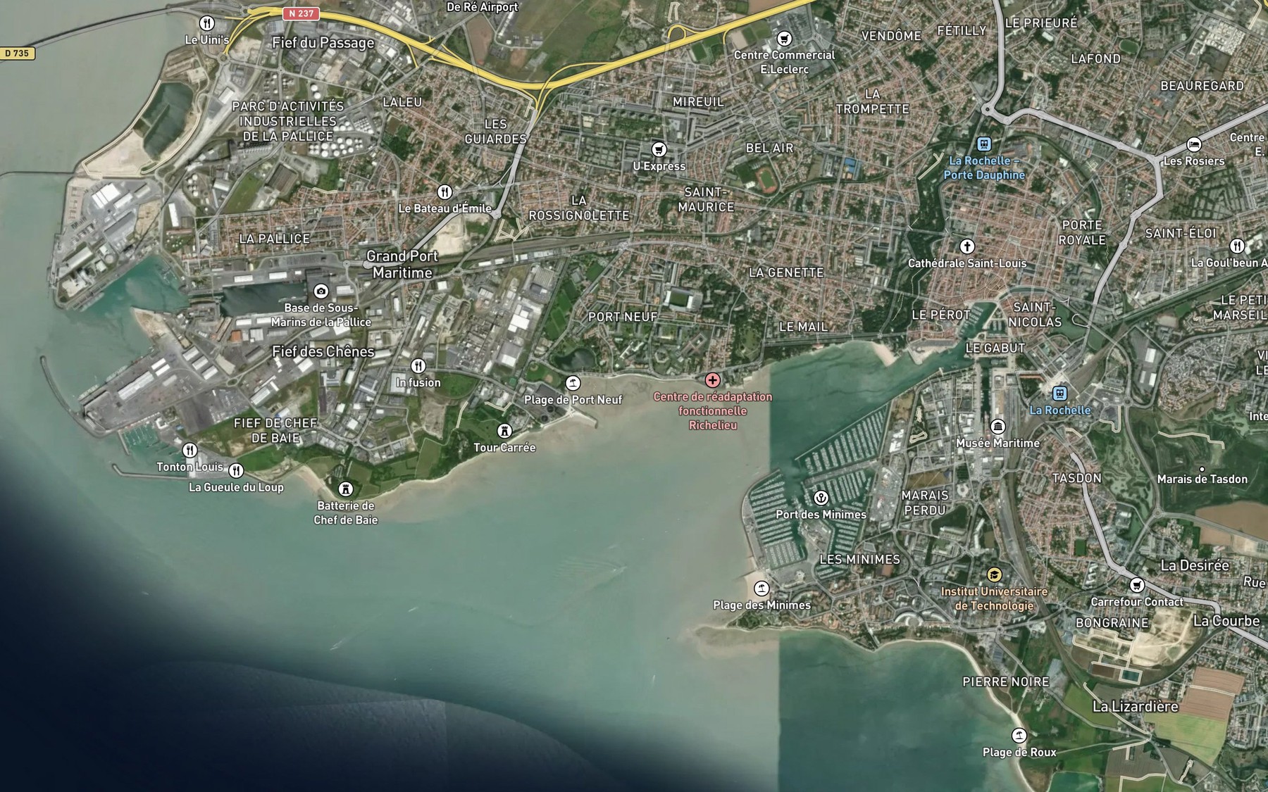 Satellite map of the Baie de Port Neuf