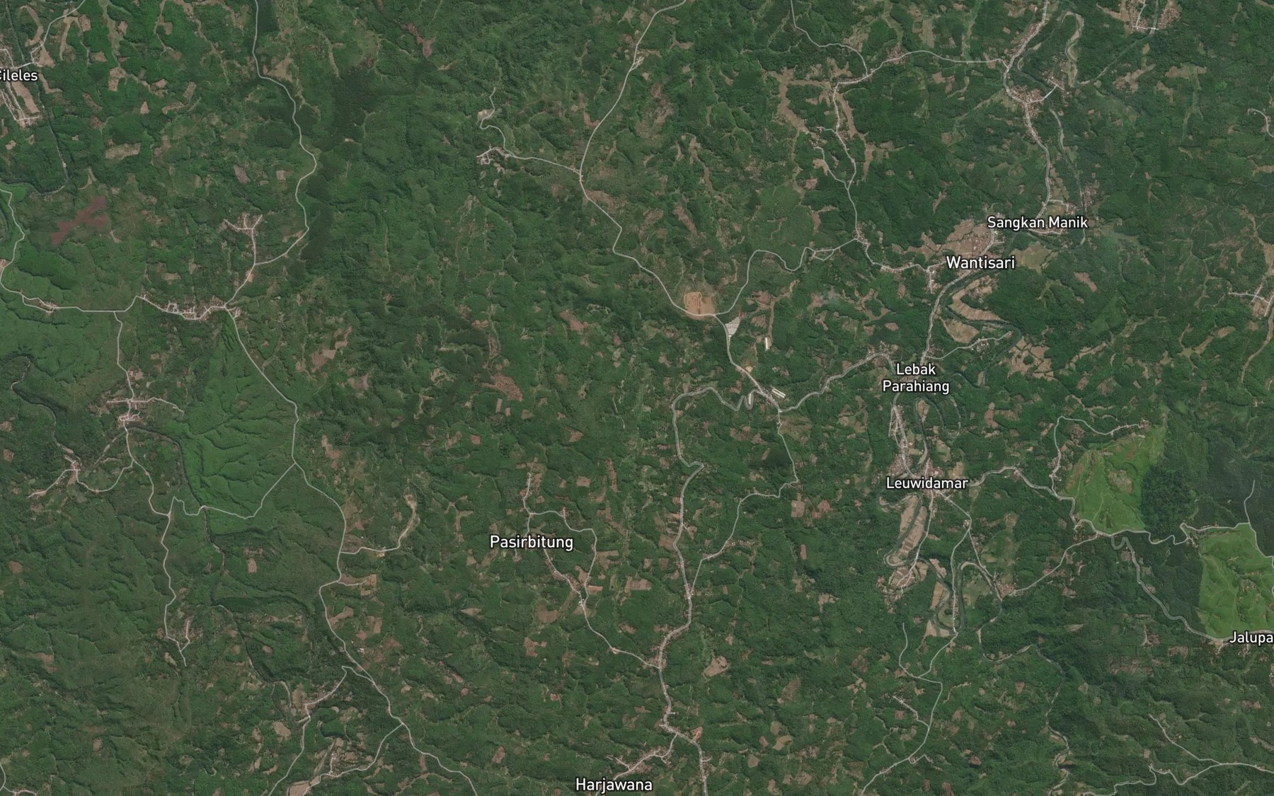 Satellite map of the Situ Cirateun