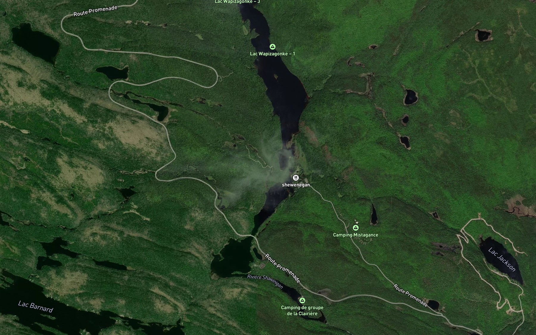 Satellite map of the Ruisseau du Caribou