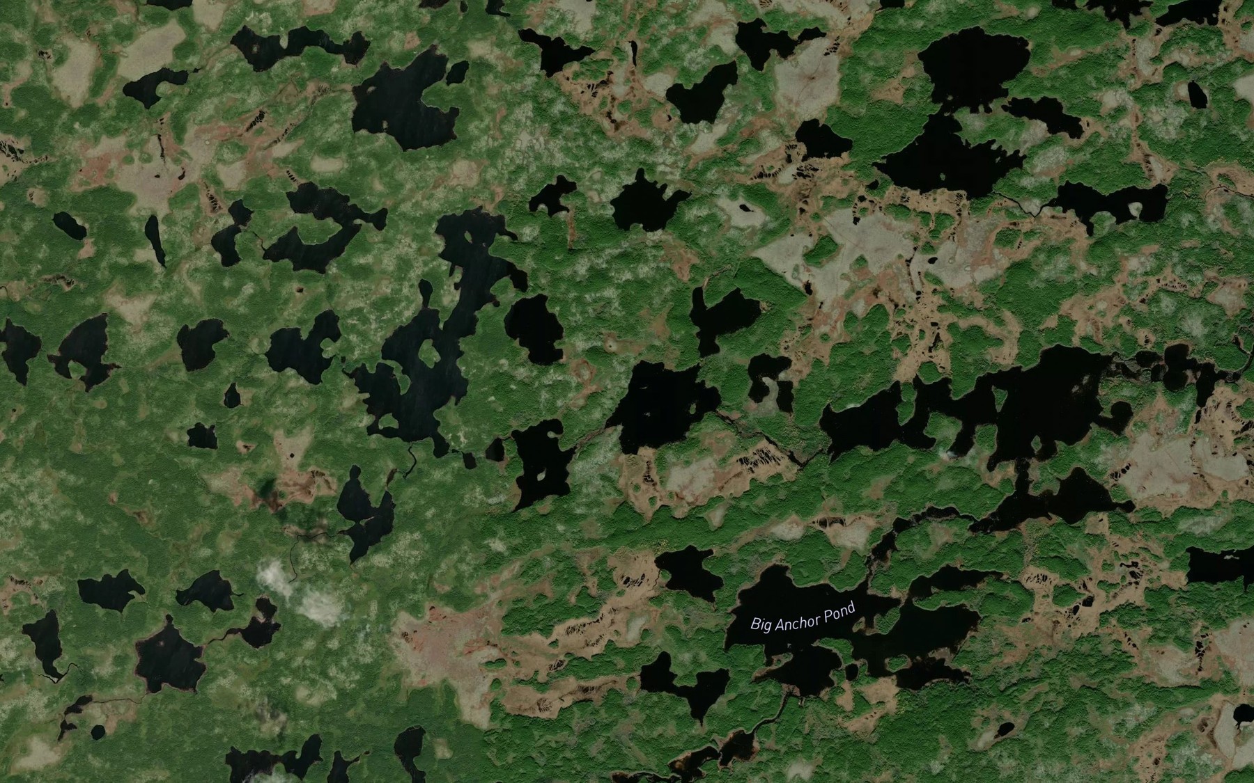 Satellite map of the Double Ponds