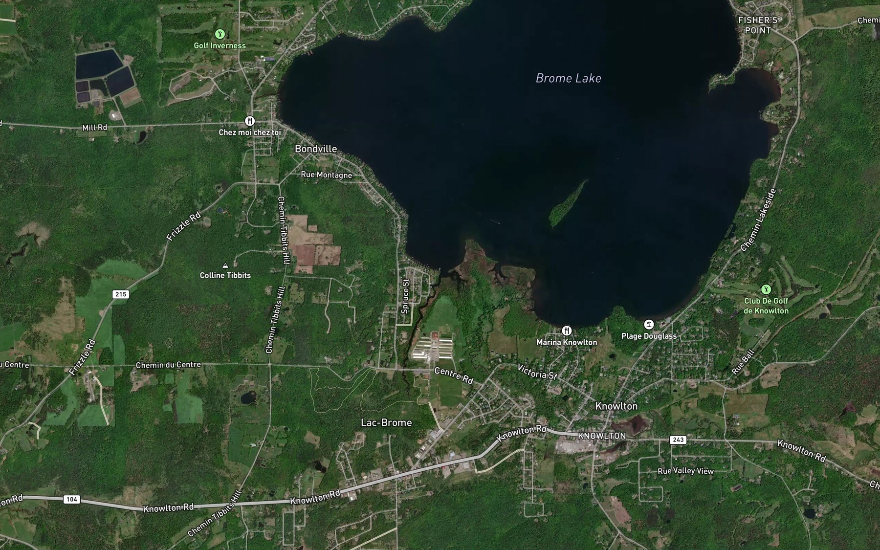 Satellite map of the Ruisseau Pearson