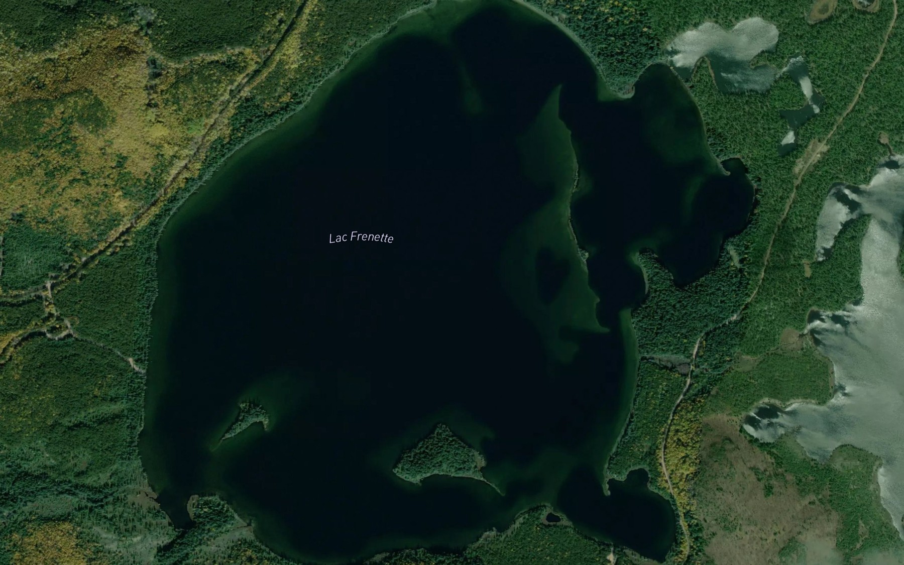 Satellite map of the Lac Frenette