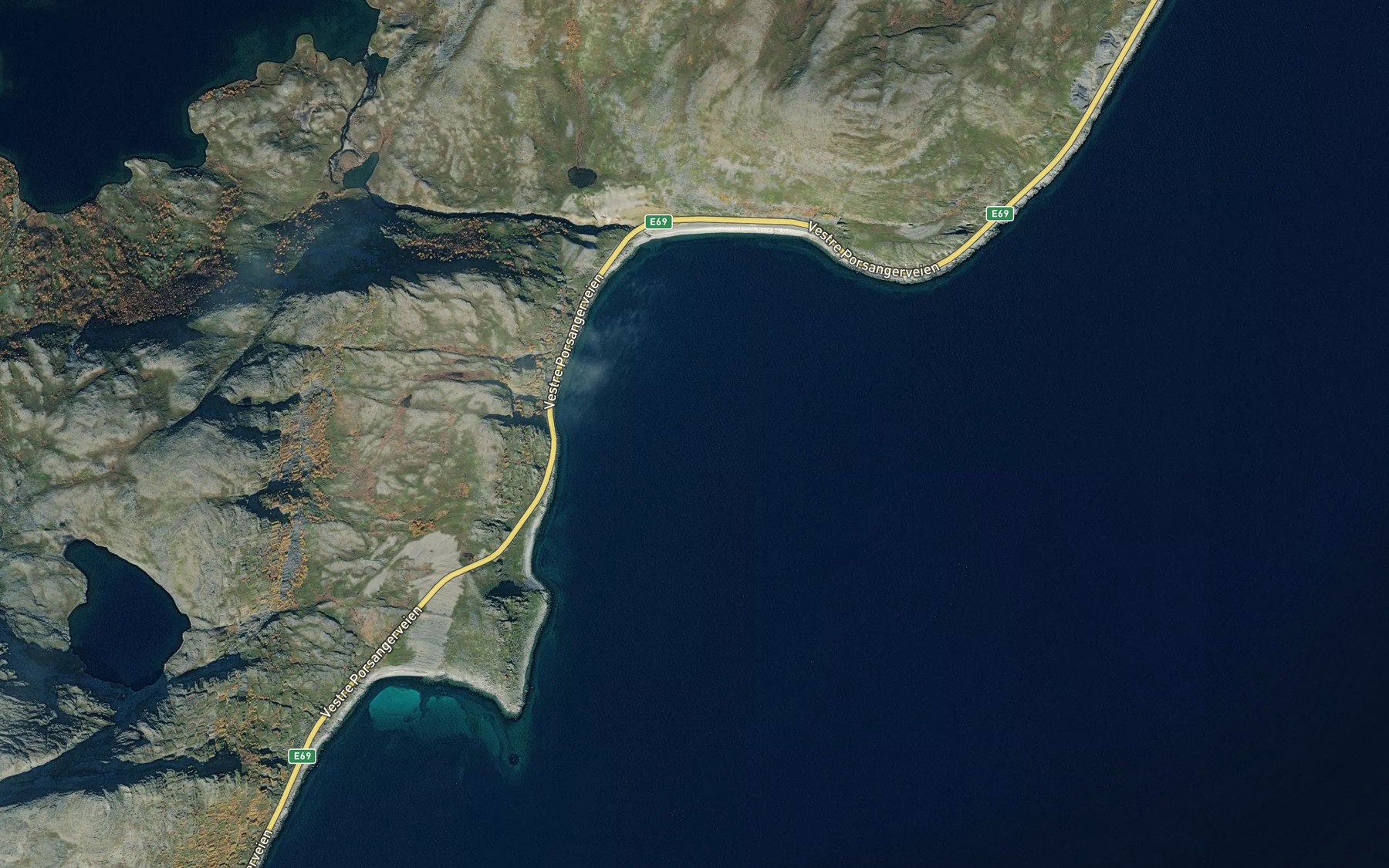 Satellite map of the Ytre Molvika