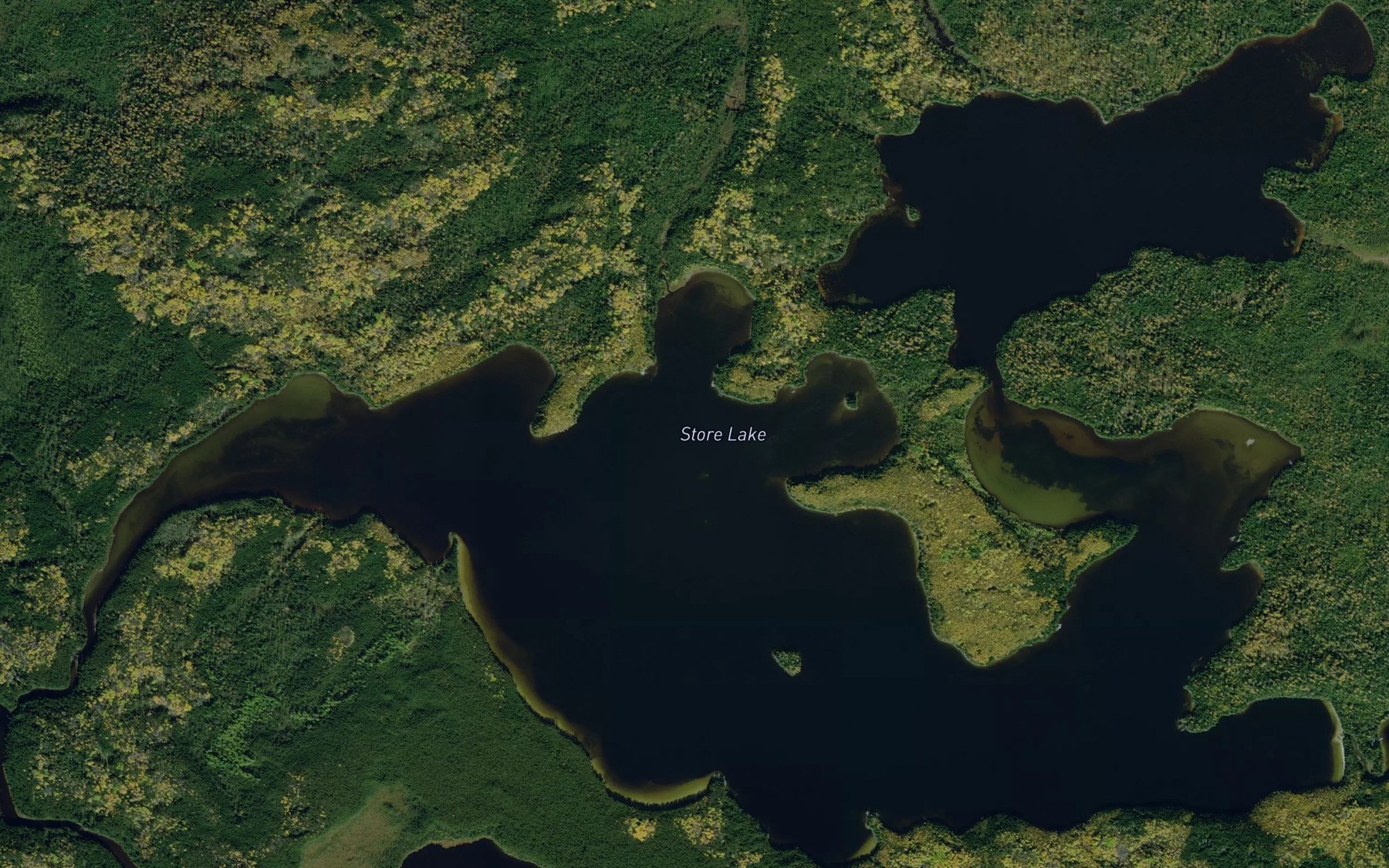 Satellite map of the Store Lake