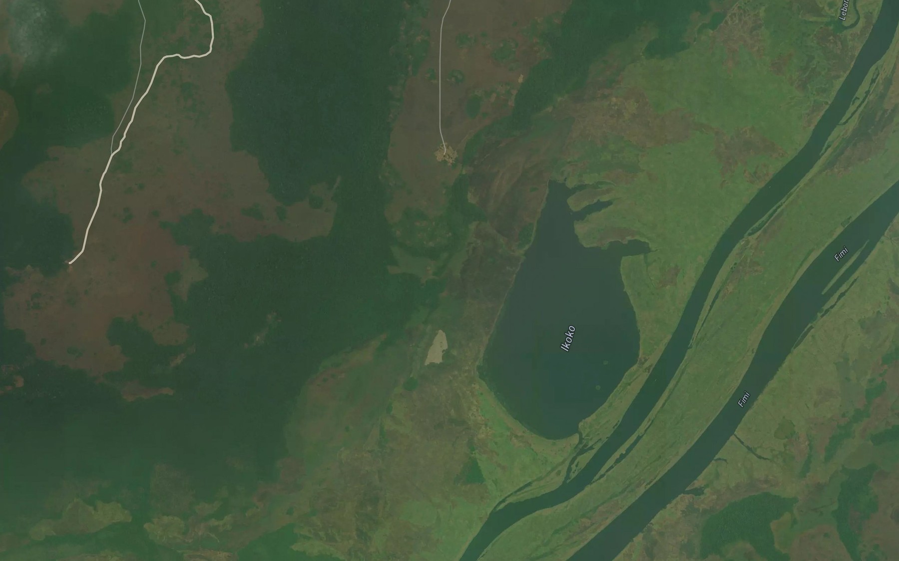 Satellite map of the Mubelia