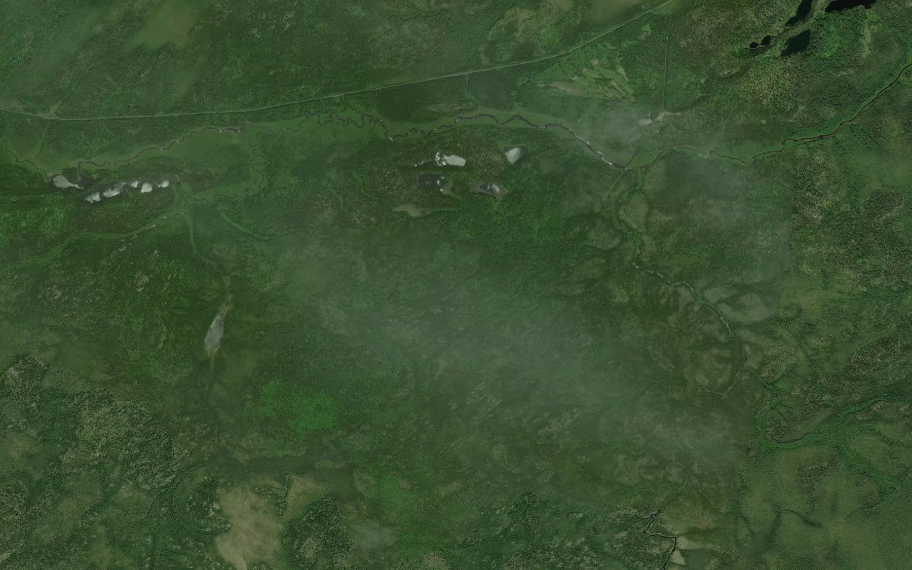 Satellite map of the Sagahigansan Lakes