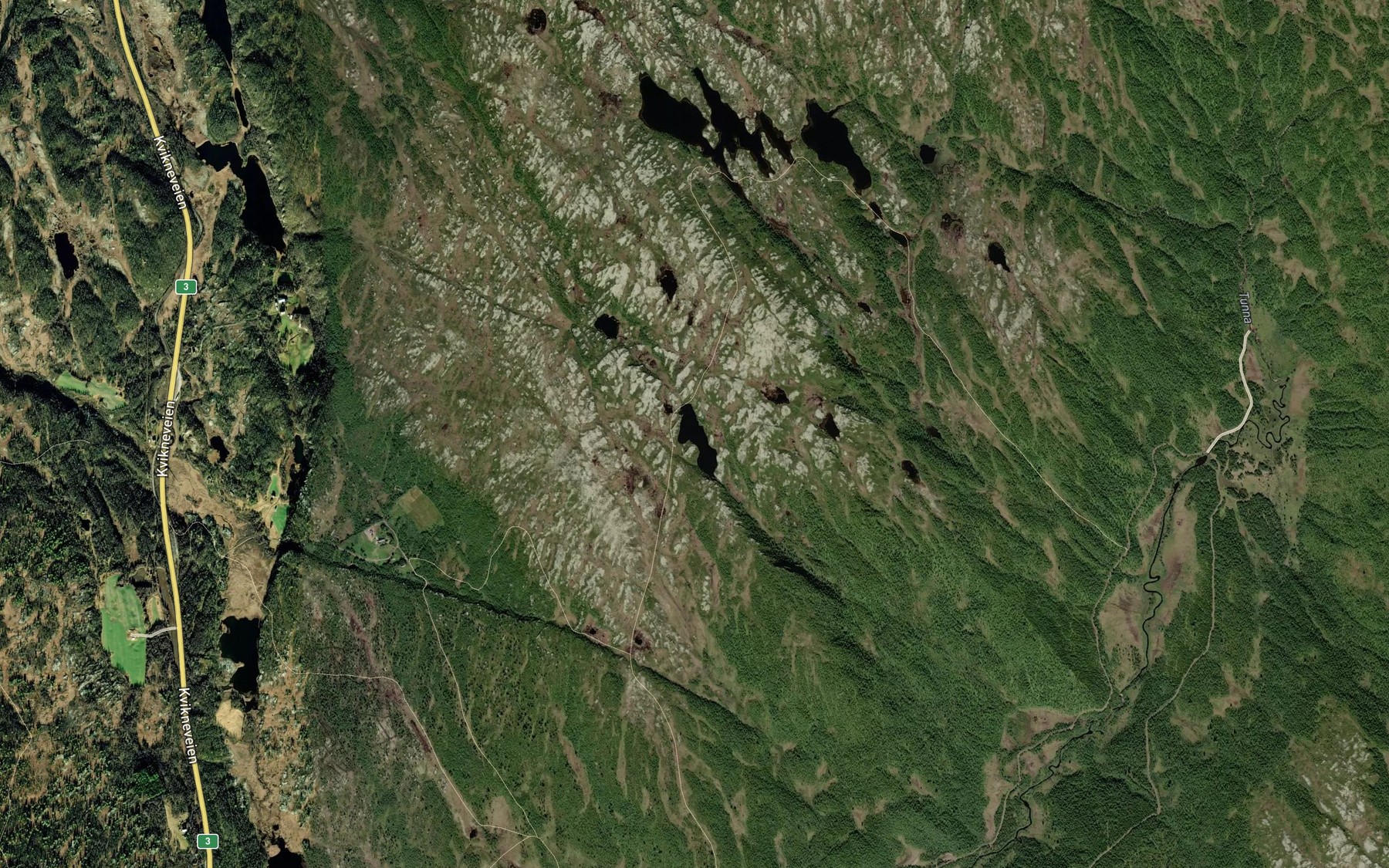 Satellite map of the Baklidalstjorna