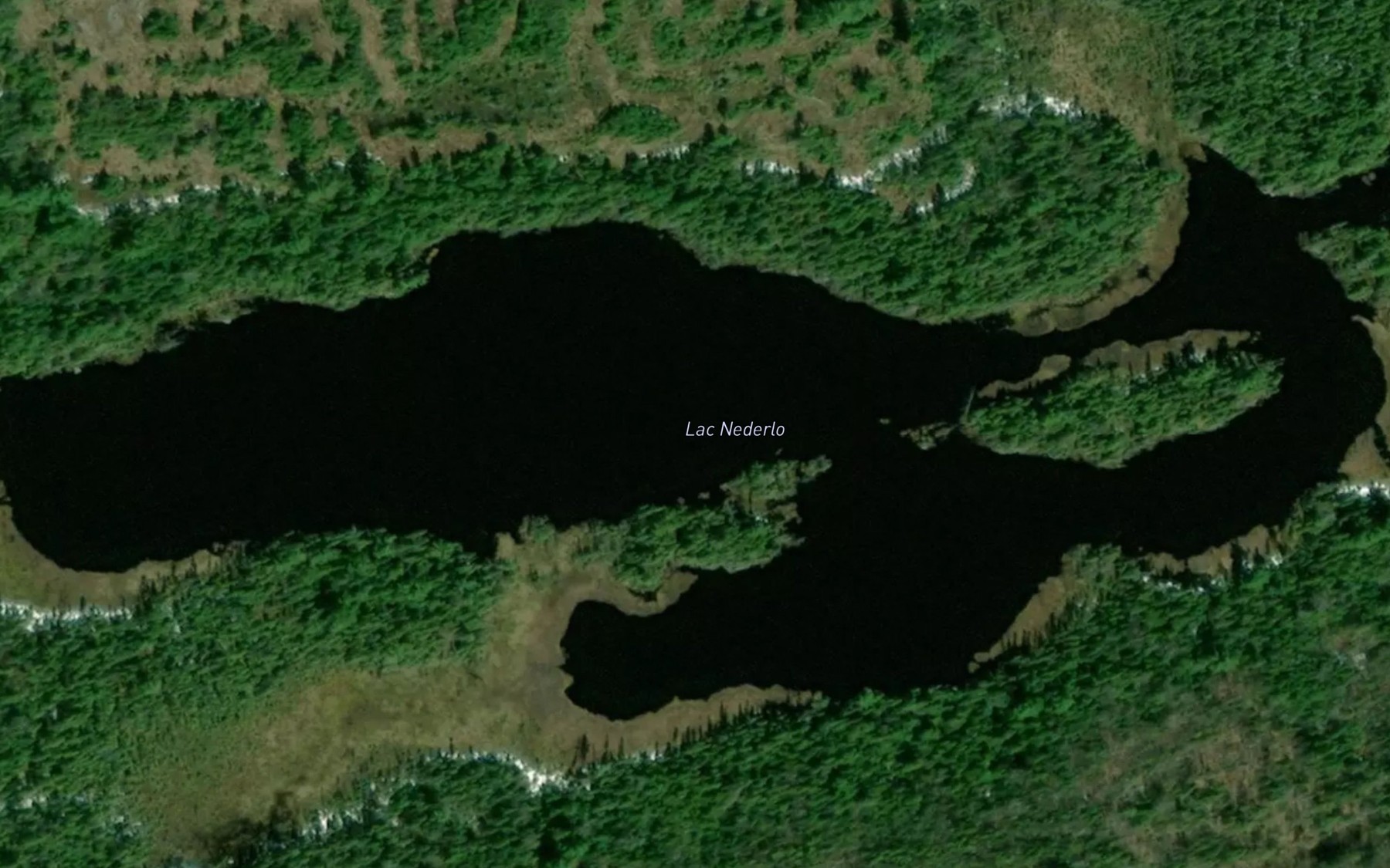 Satellite map of the Lac Nederlo