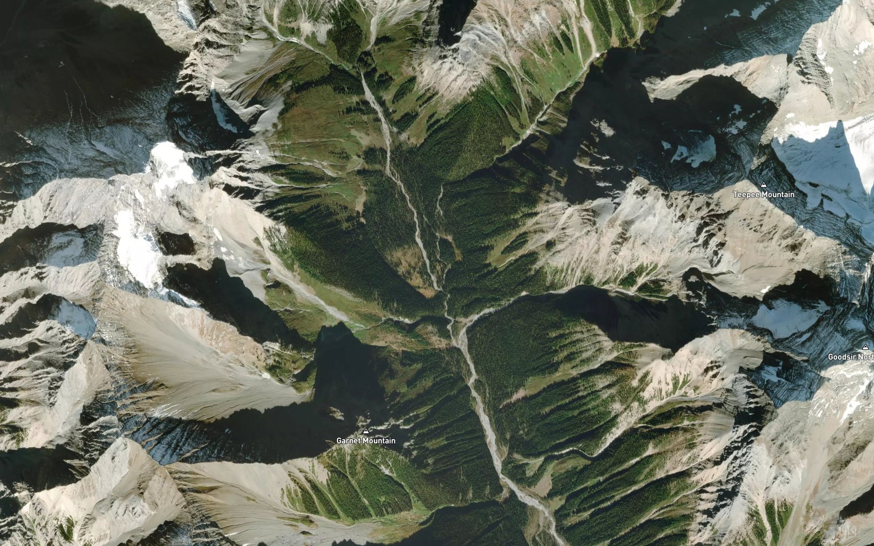 Satellite map of the Martins Creek