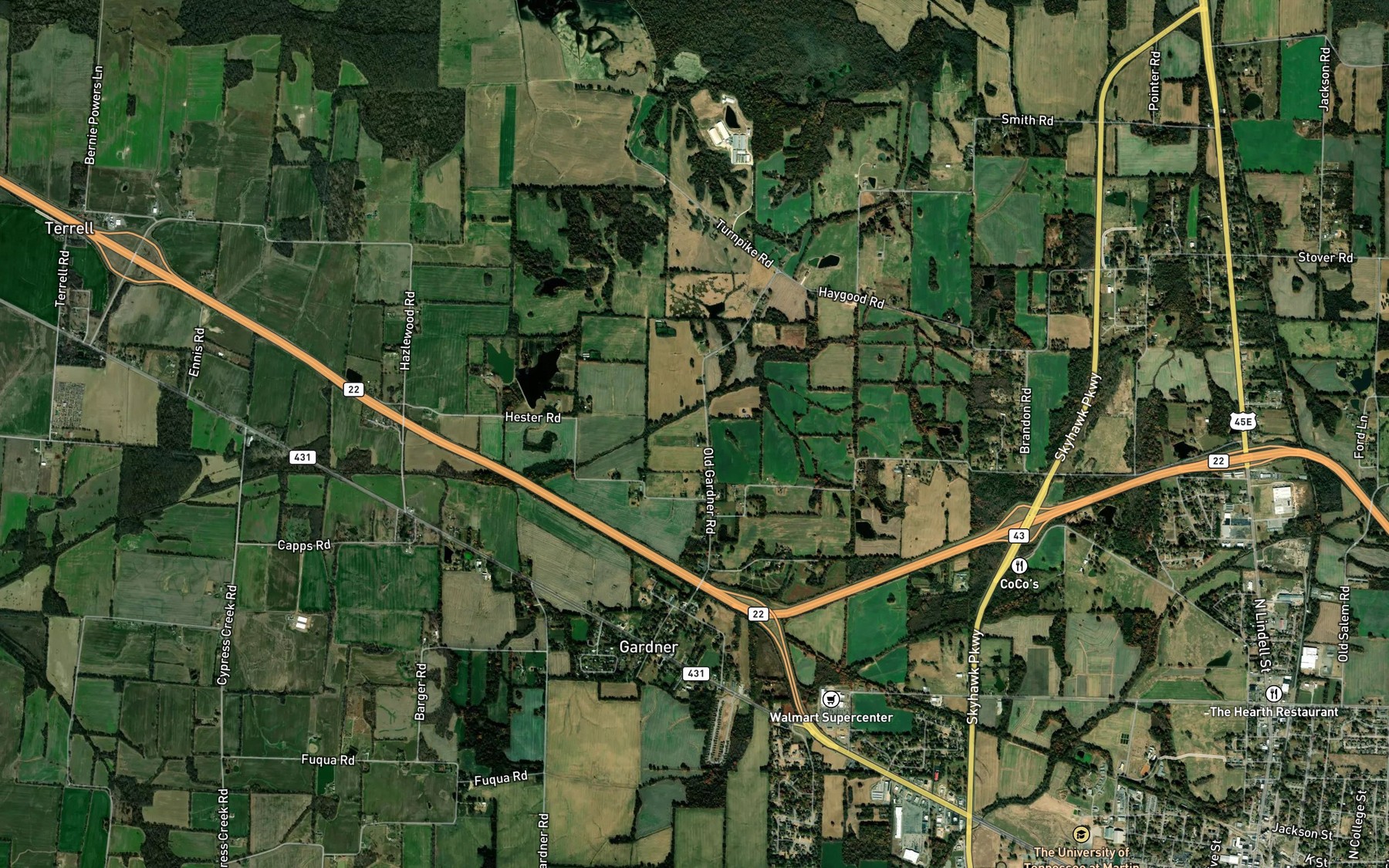 Satellite map of the OFDBA Little Cypress Creek Lake Number