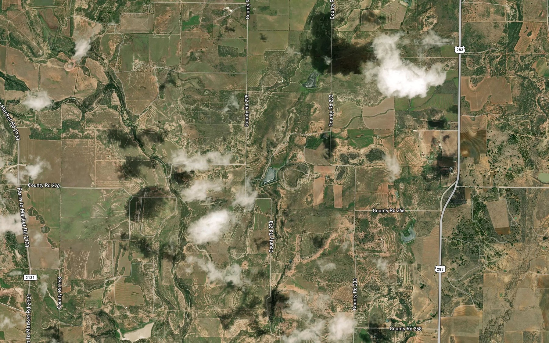 Satellite map of the Soil Conservation Service Site 9 Reservoir