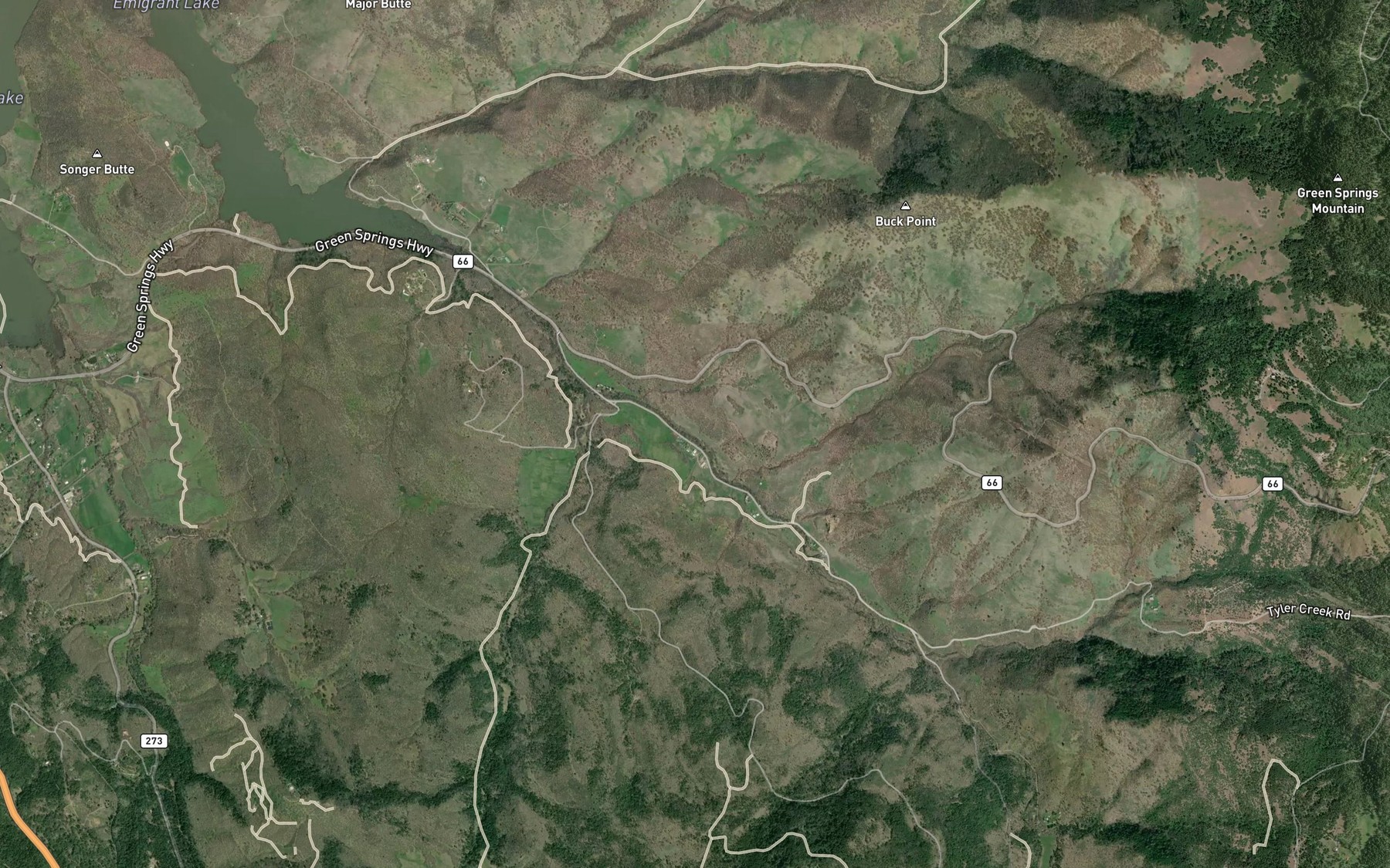 Satellite map of the Wagner Soda Spring