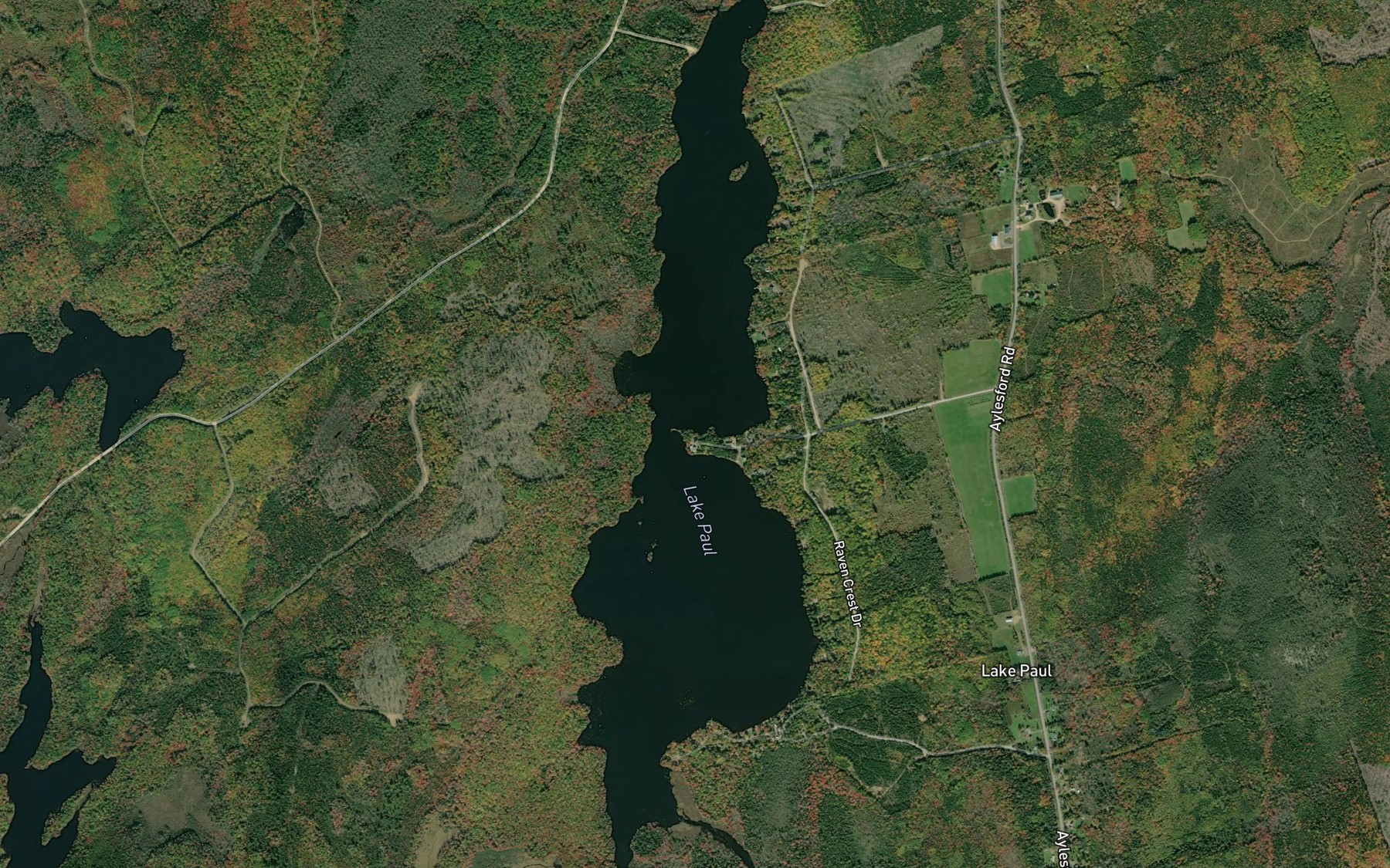 Satellite map of the Lake Paul