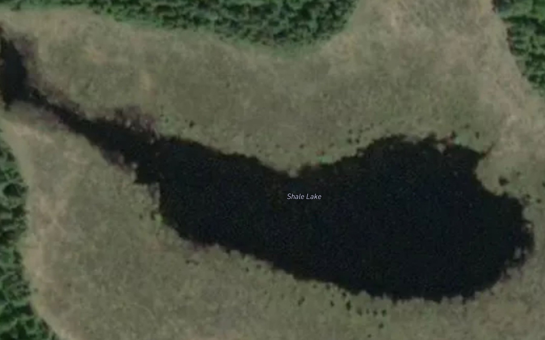Satellite map of the Shale Lake