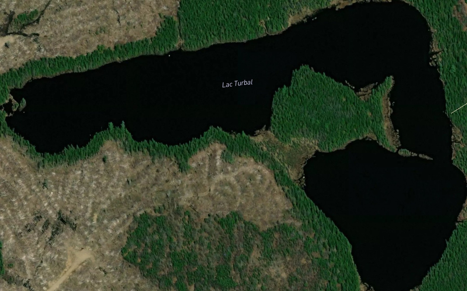 Satellite map of the Lac Turbal