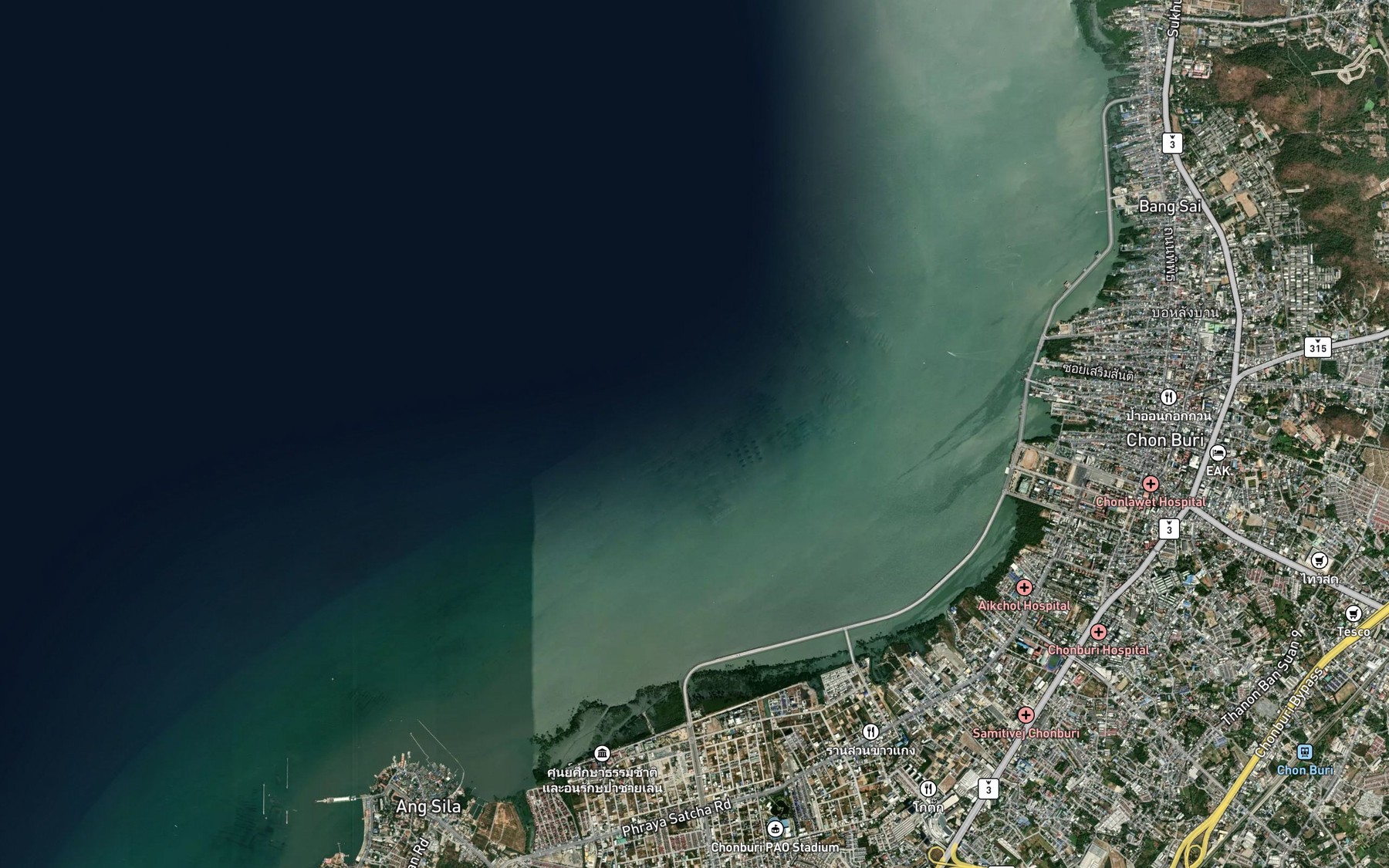 Satellite map of the Ao Chon Buri