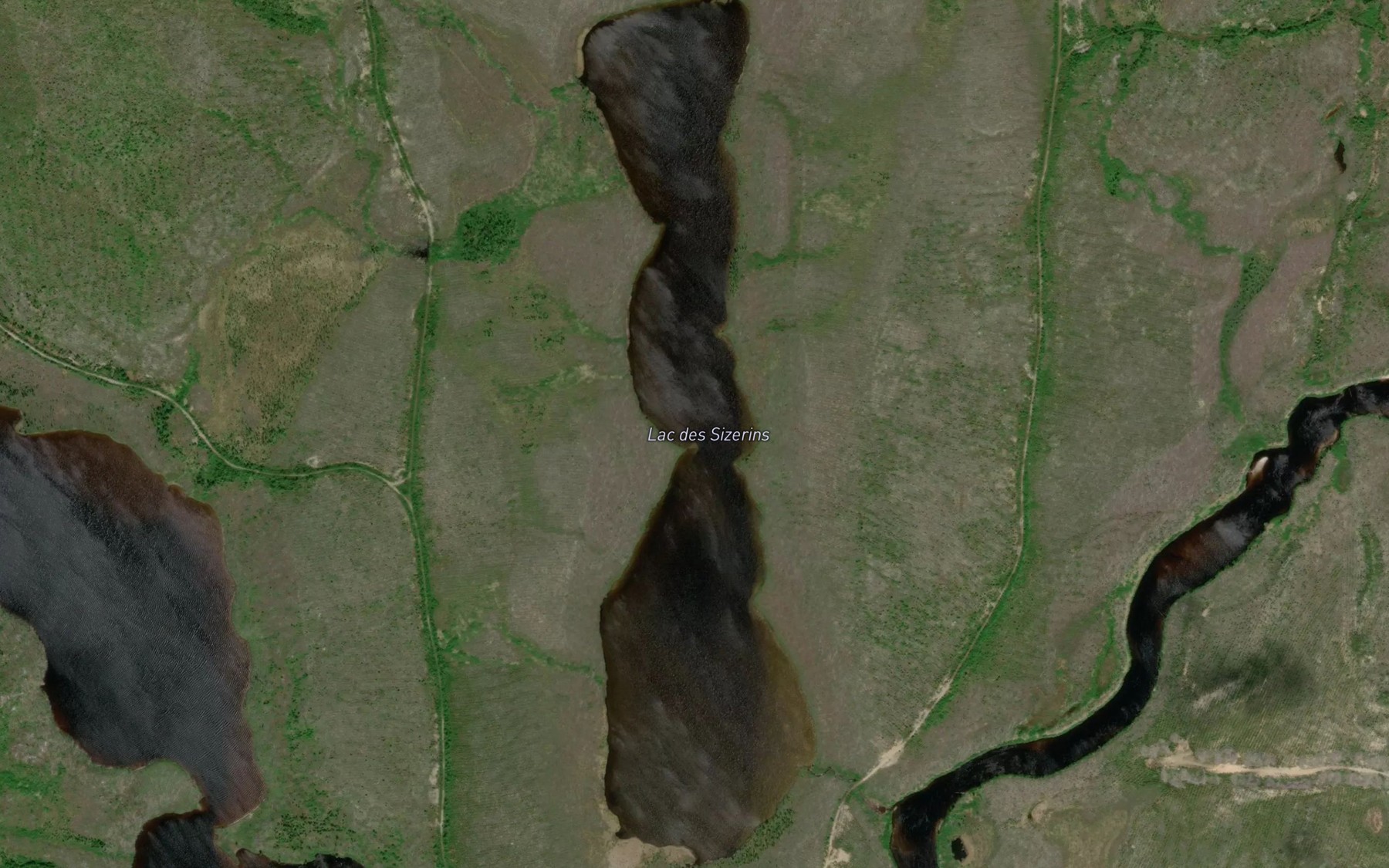 Satellite map of the Lac des Sizerins