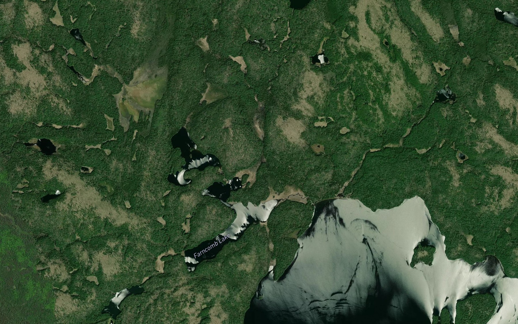 Satellite map of the Farncomb Creek