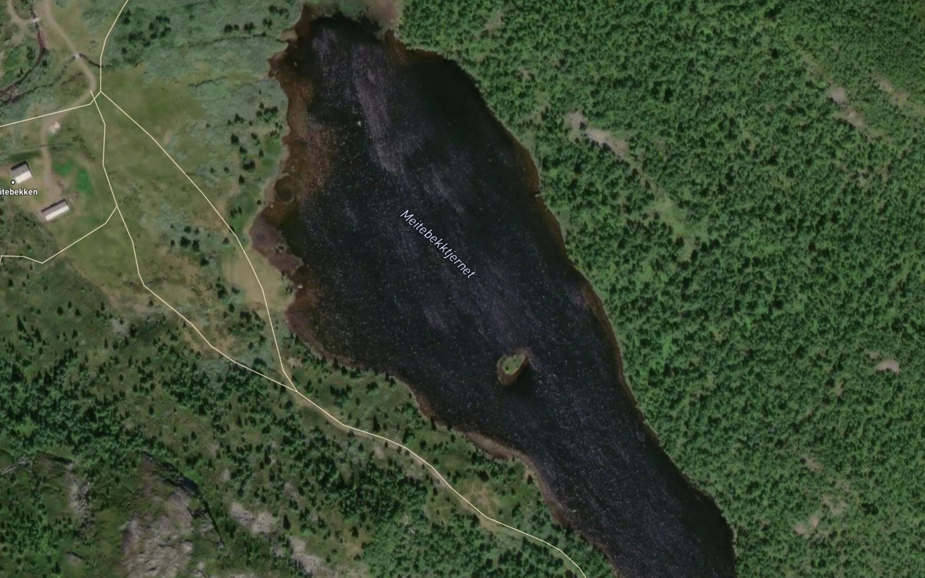 Satellite map of the Meitebekktjednet