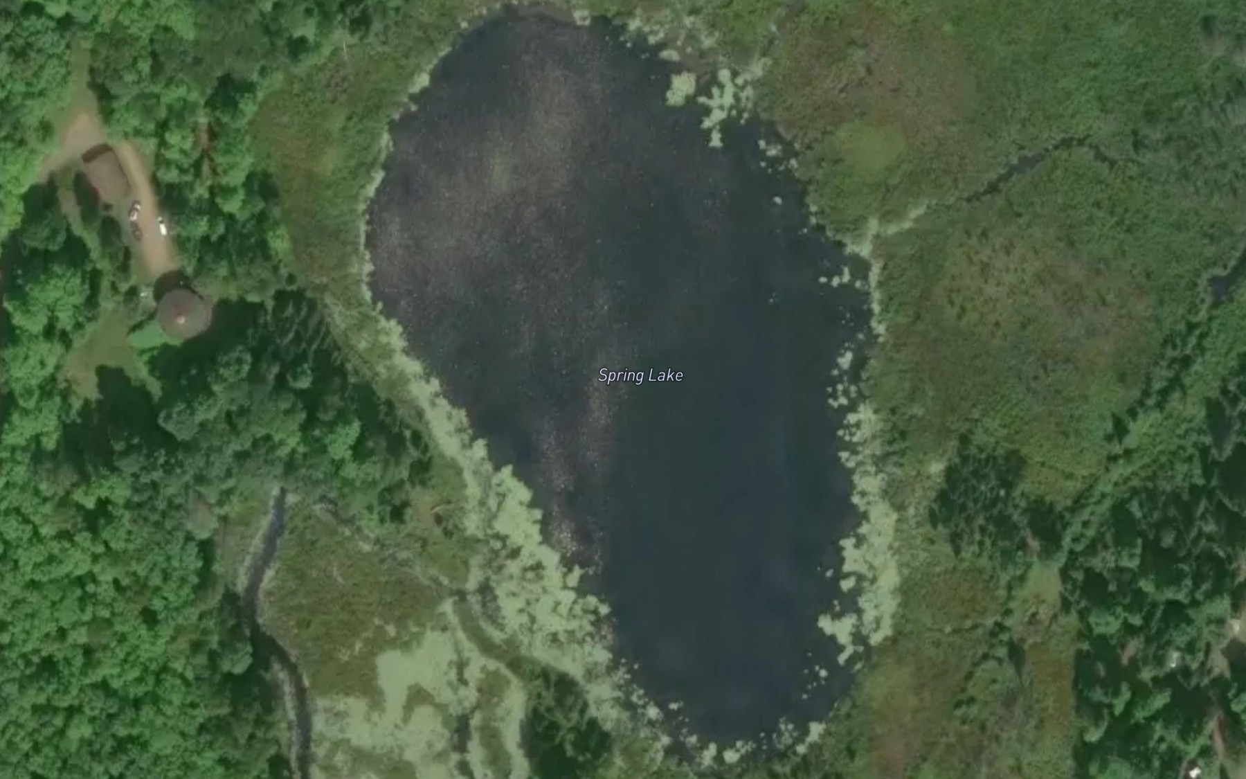 Satellite map of the Spring Lake