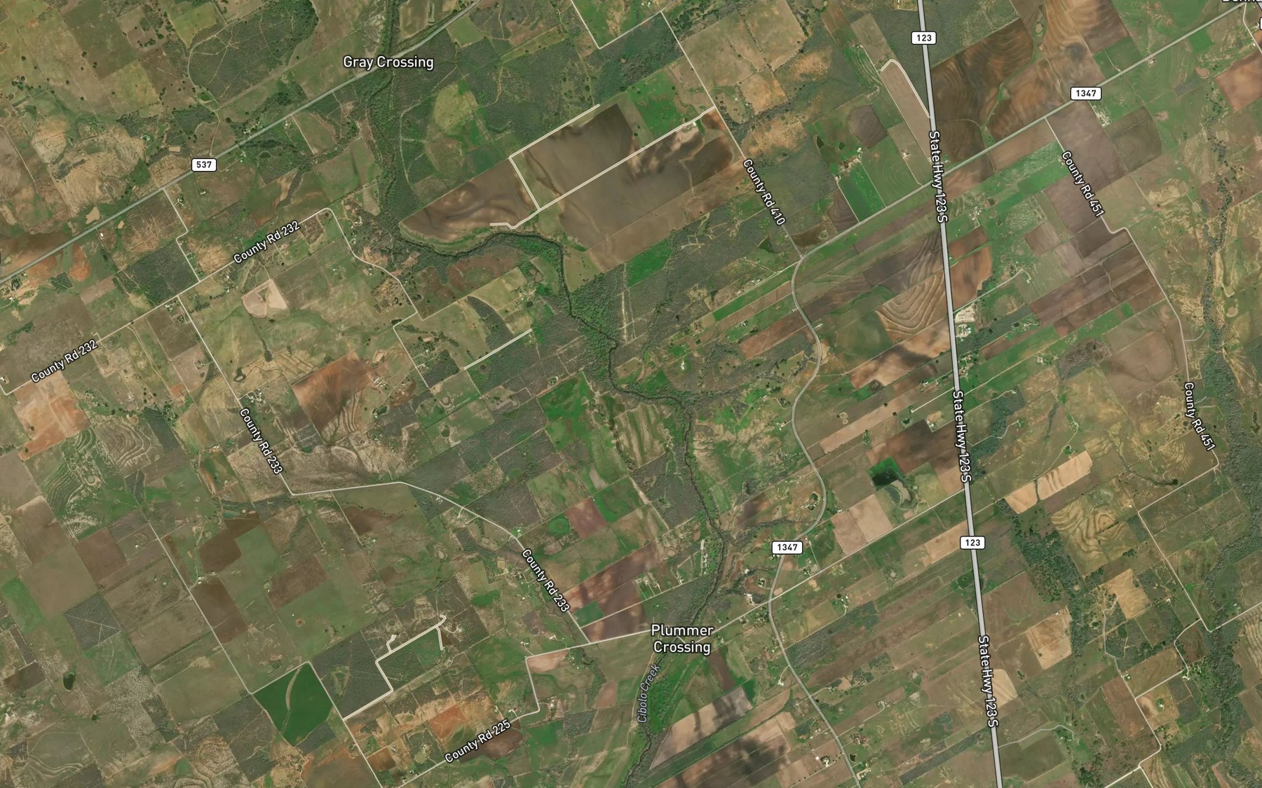 Satellite map of the Wallace Branch