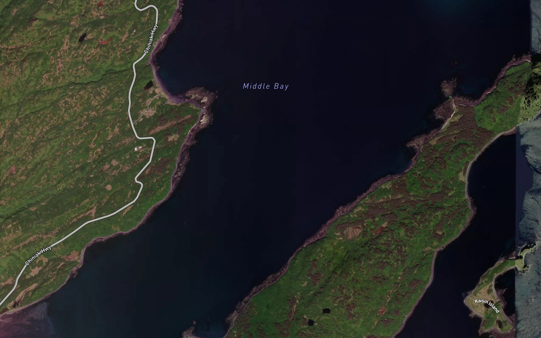 Satellite map of the Middle Bay
