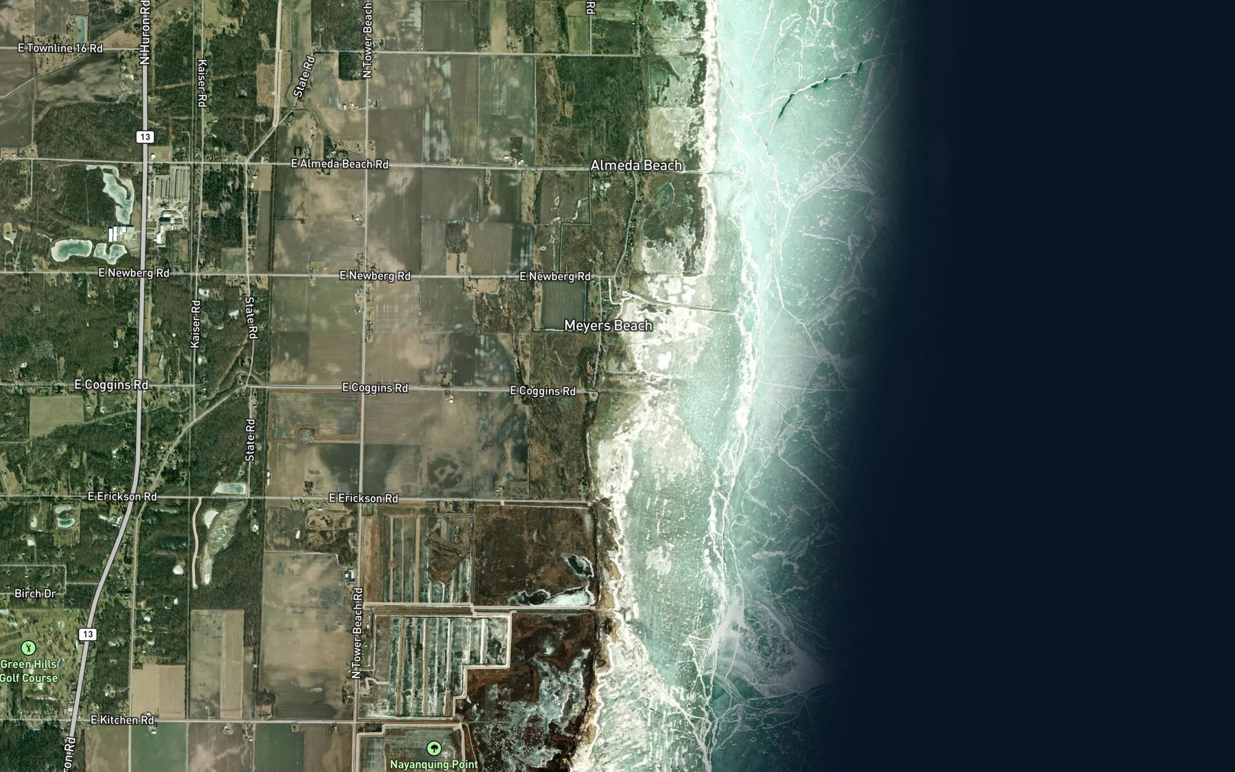 Satellite map of the Tebo Drain
