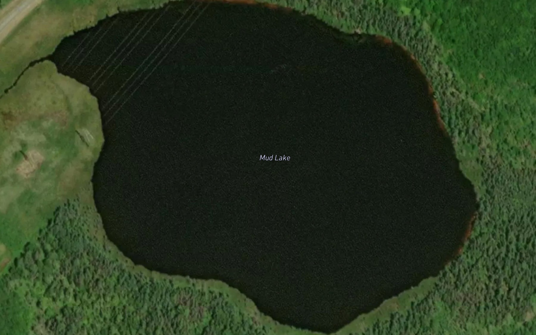 Satellite map of the Mud Lake