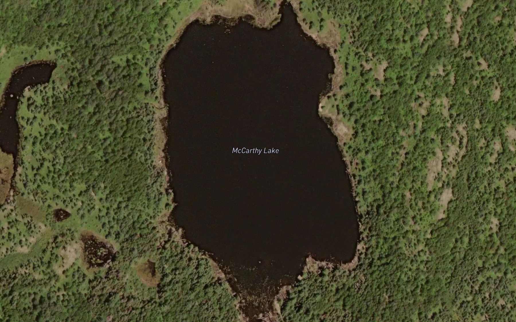 Satellite map of the McCarthy Lake
