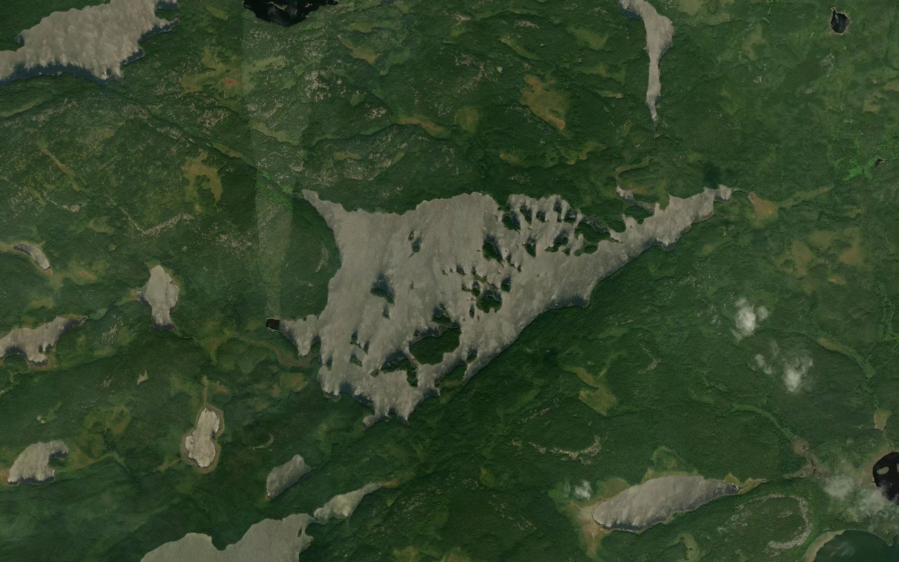 Satellite map of the Una Lake