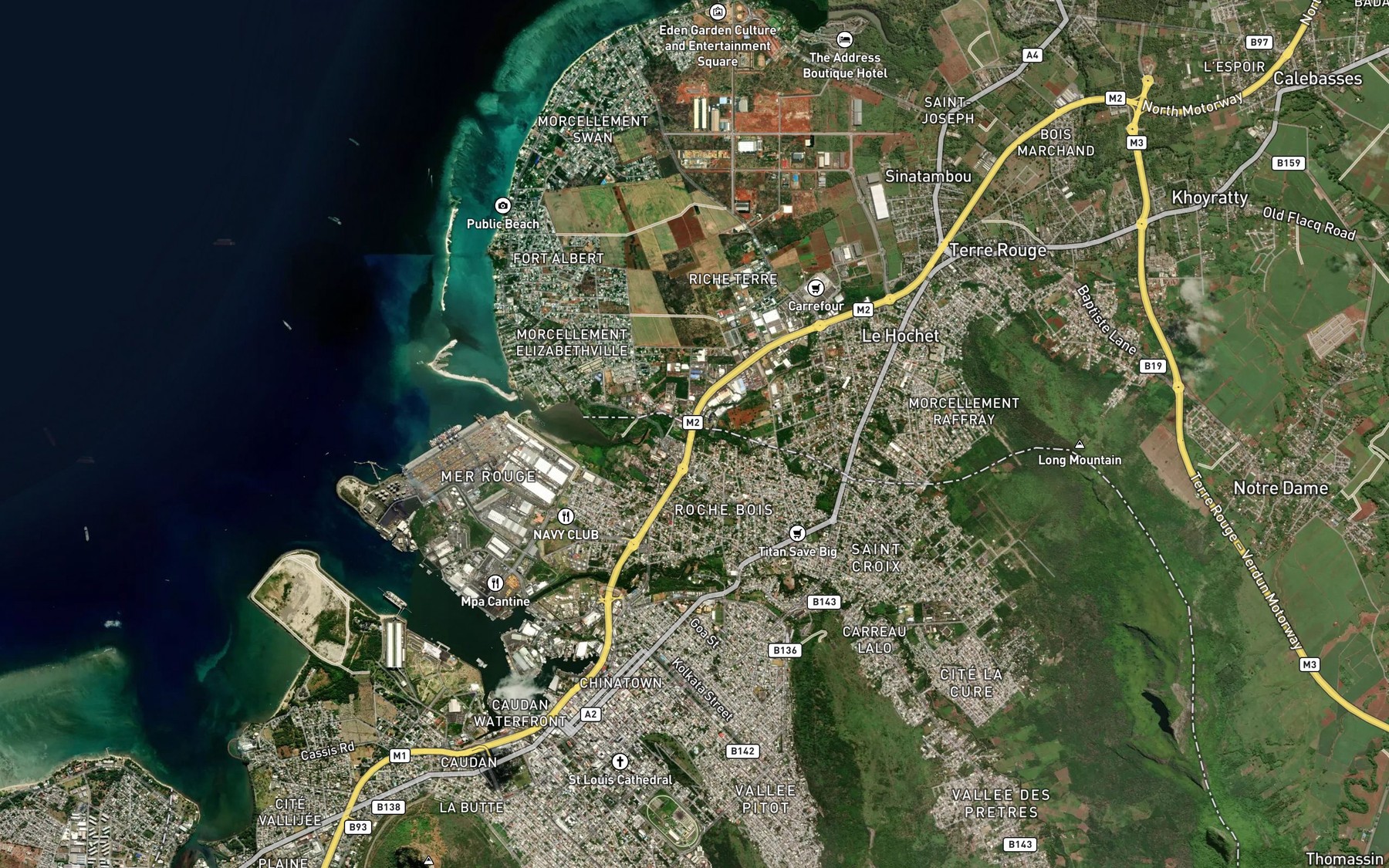 Satellite map of the Feeder Seche