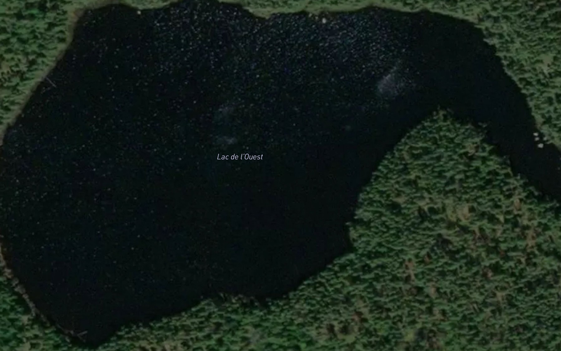 Satellite map of the Lac de l'Ouest