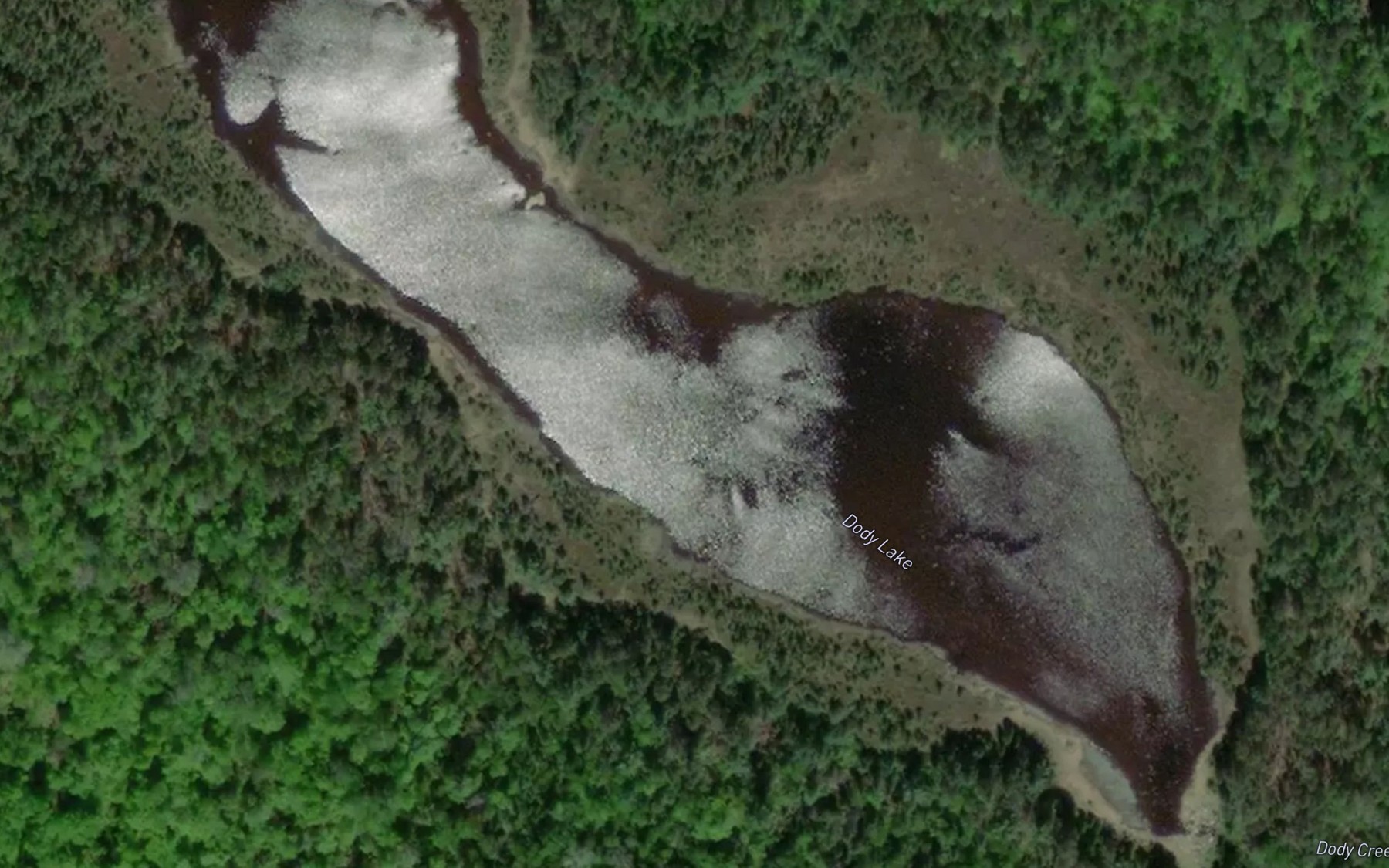 Satellite map of the Dody Lake