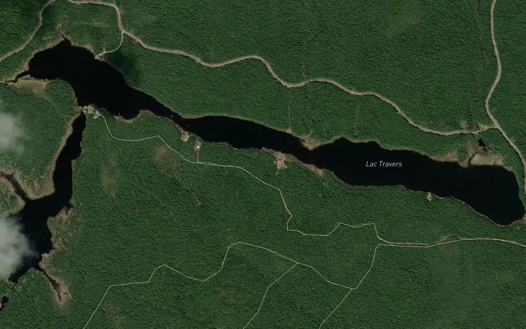 Satellite map of the Lac Travers
