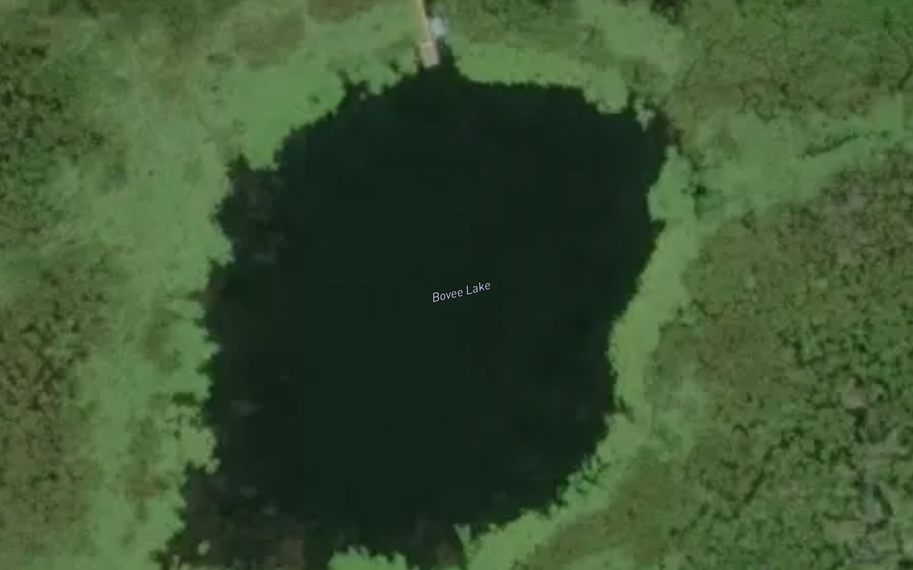 Satellite map of the Bovee Lake