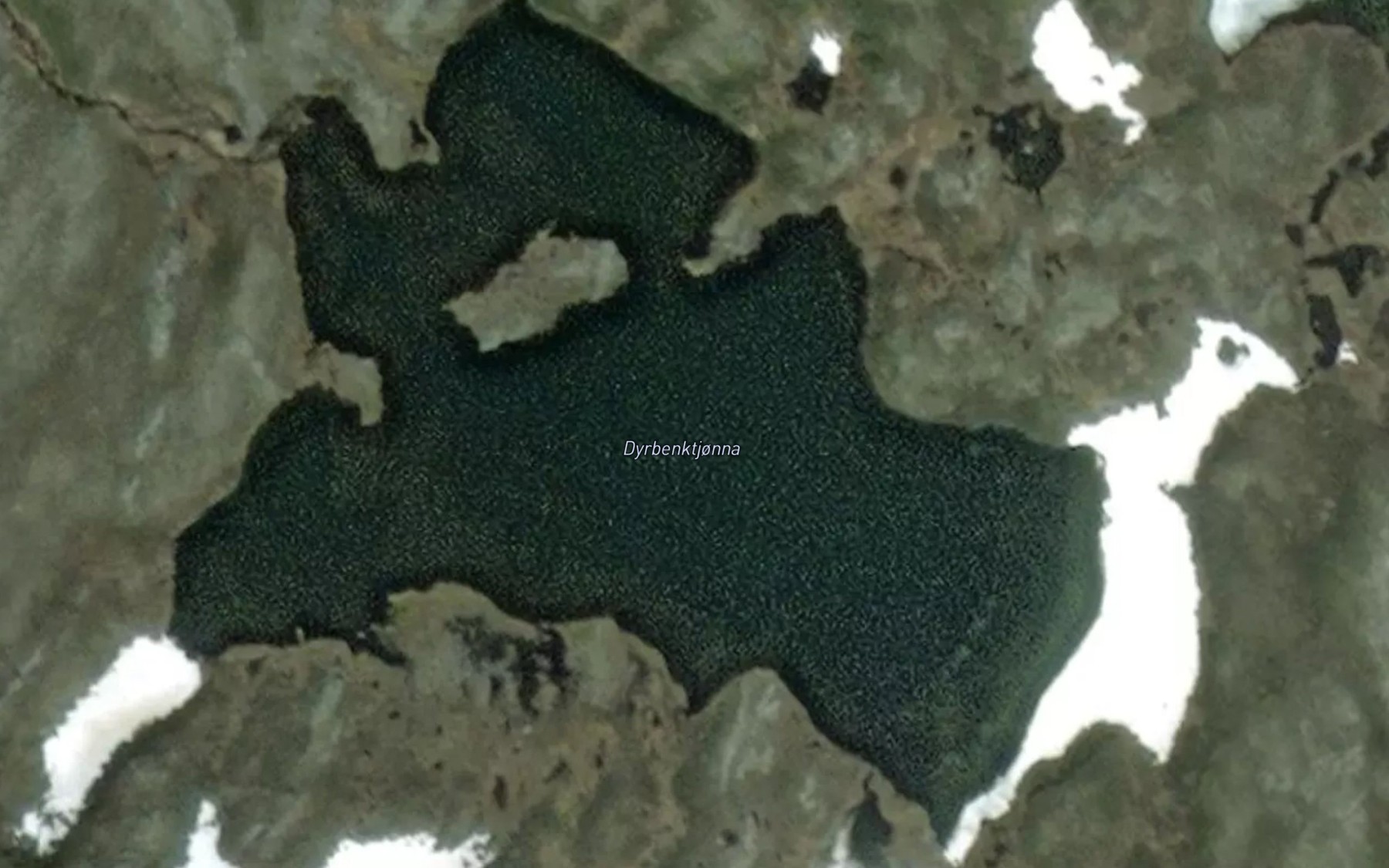 Satellite map of the Dyrbenktjorna
