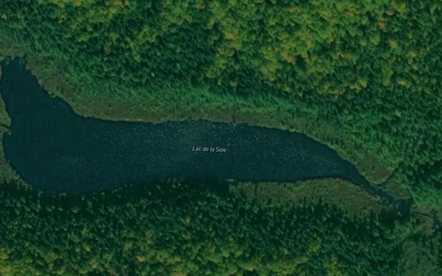Satellite map of the Lac de la Soie