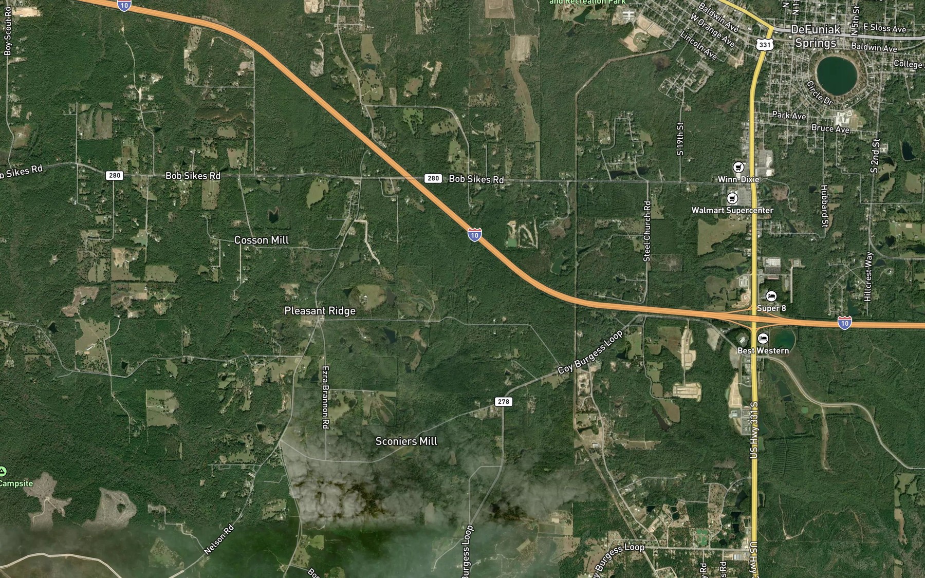 Satellite map of the Heidelberg Branch
