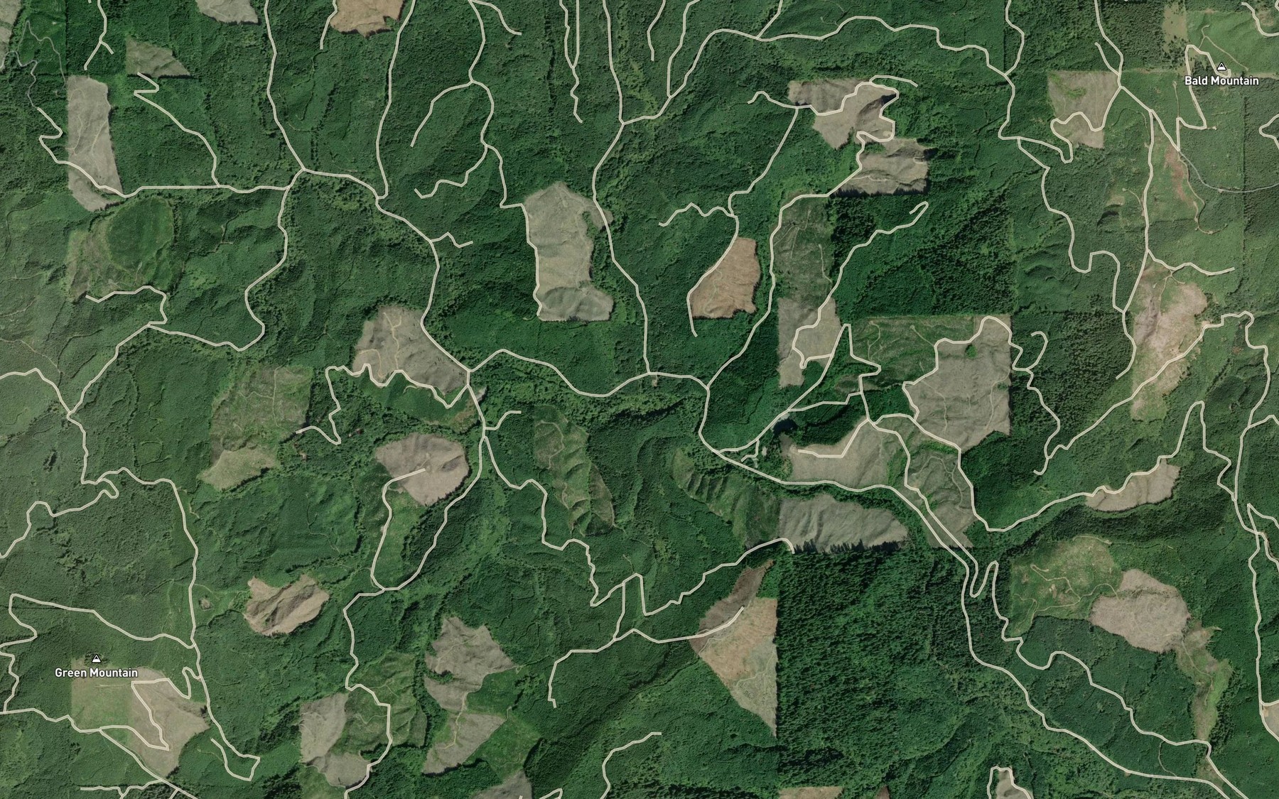 Satellite map of the Miller Creek