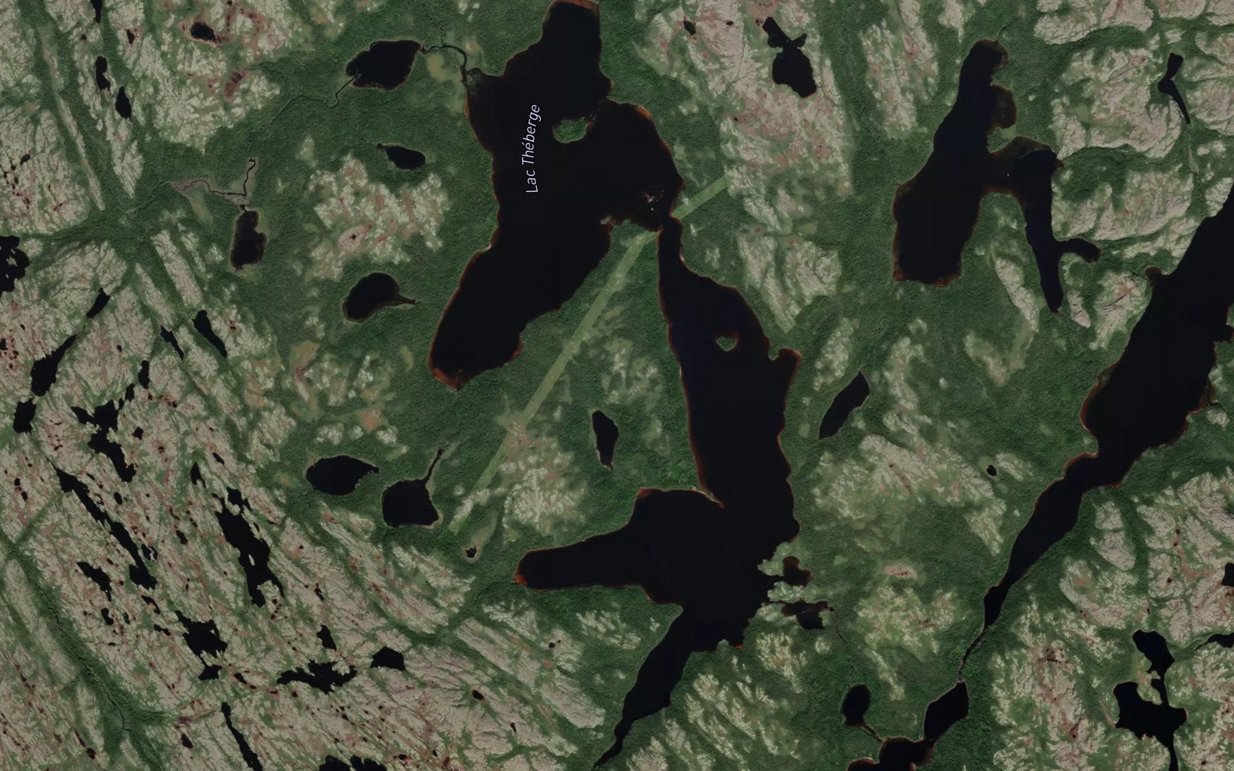 Satellite map of the Lac Theberge