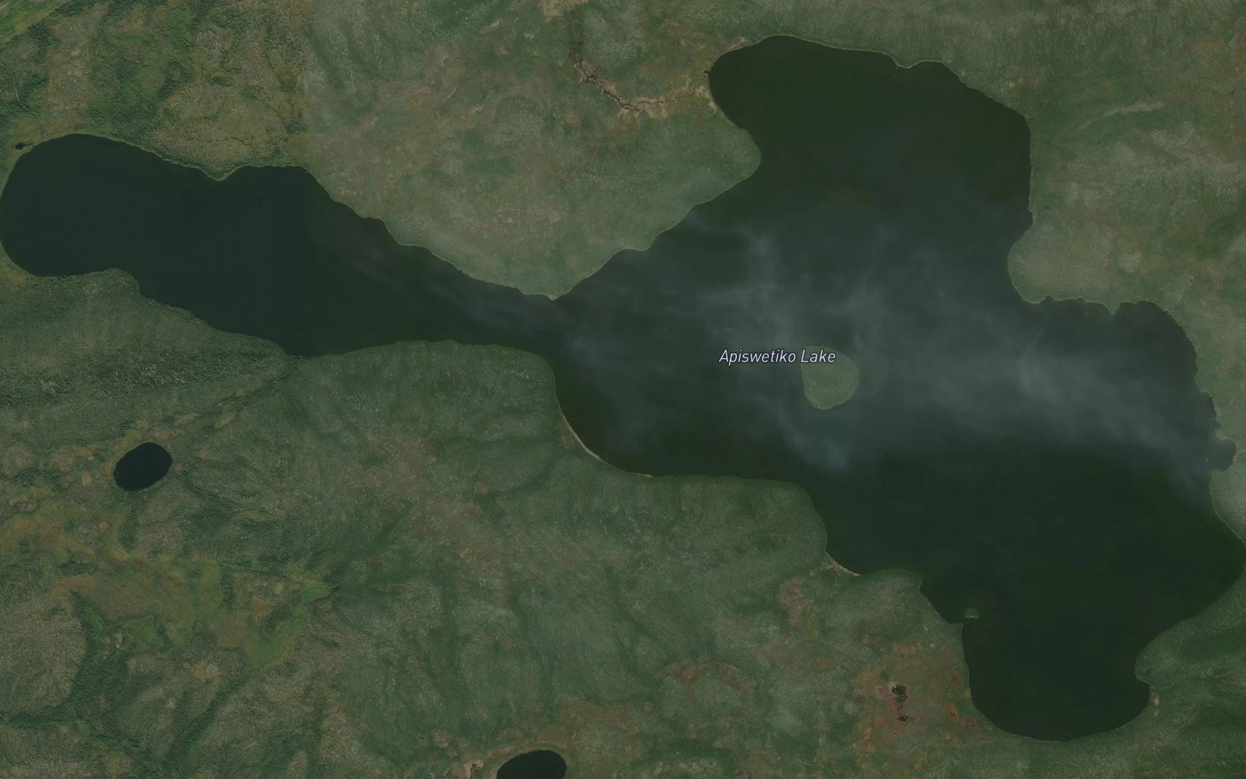 Satellite map of the Apiswetiko Lake