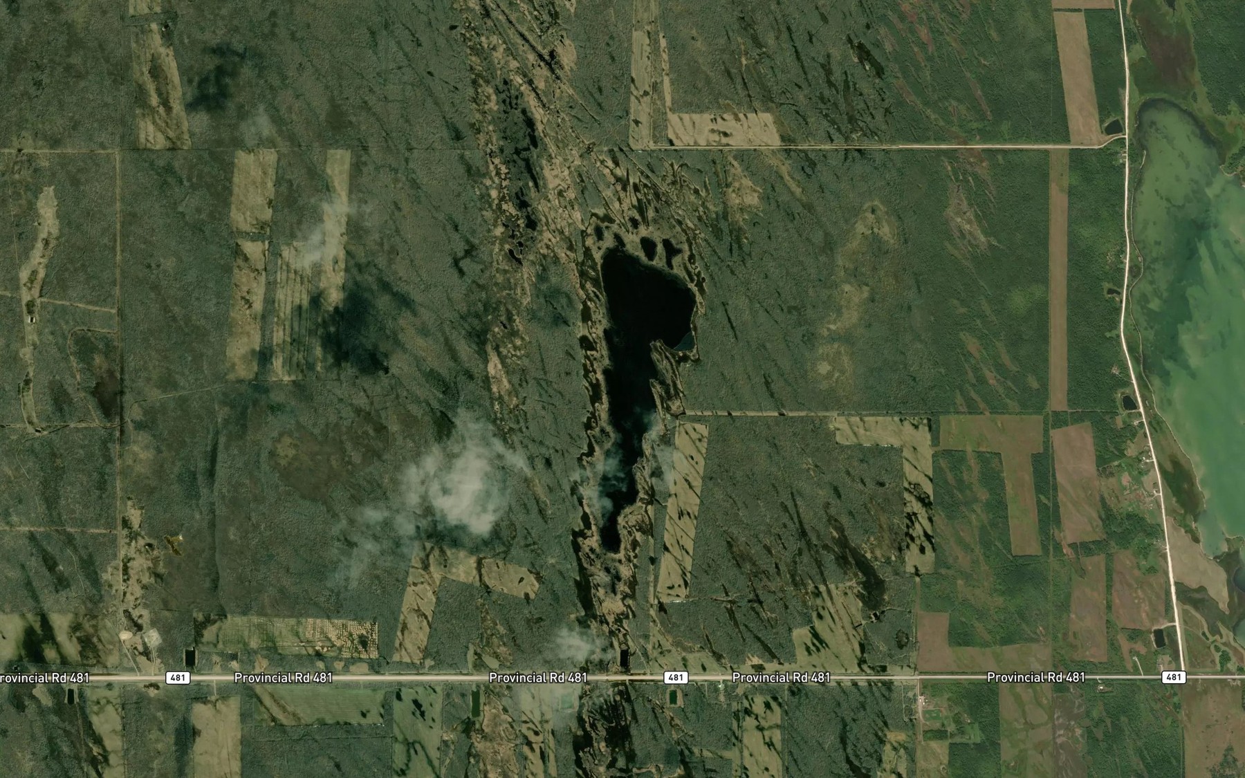 Satellite map of the Martin Lake