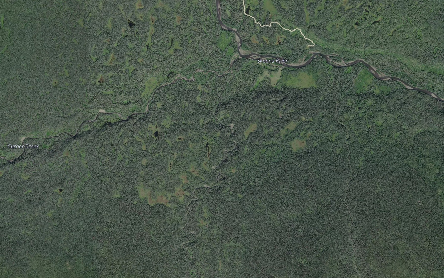 Satellite map of the Trail Creek