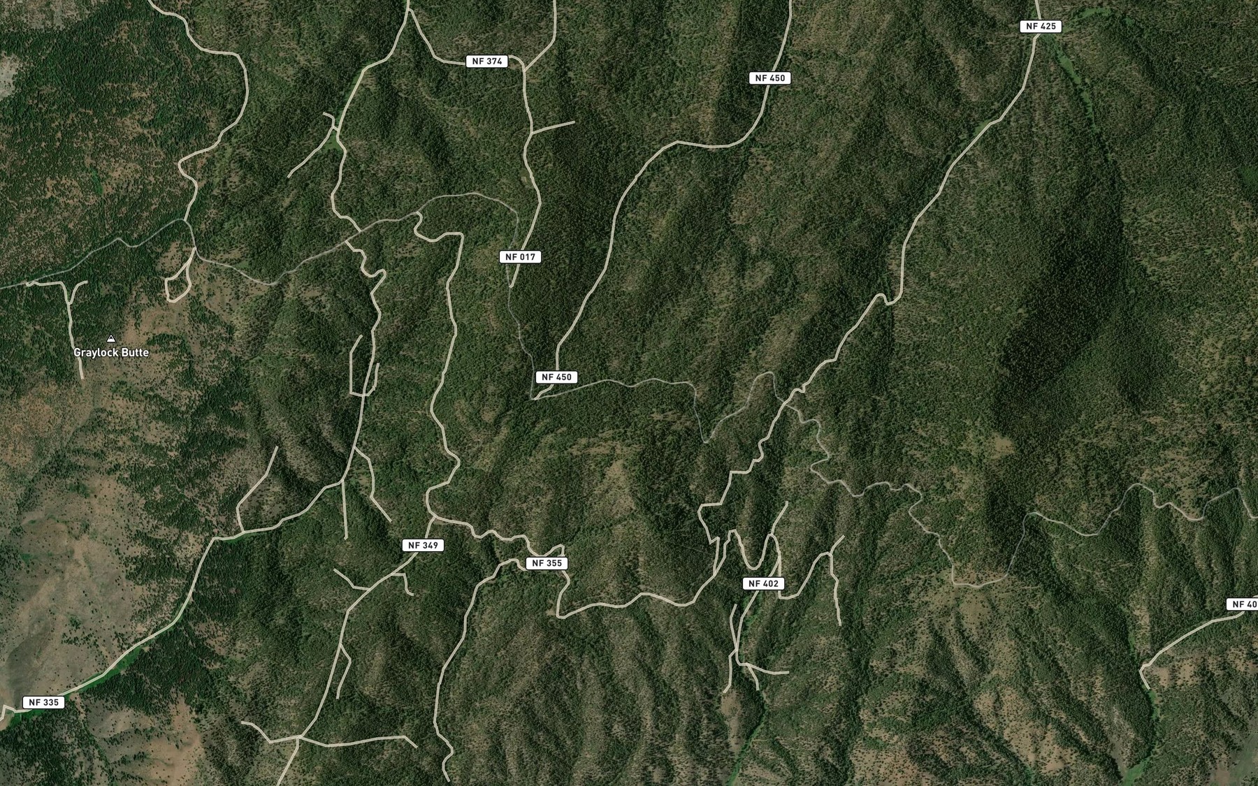 Satellite map of the Softwater Spring